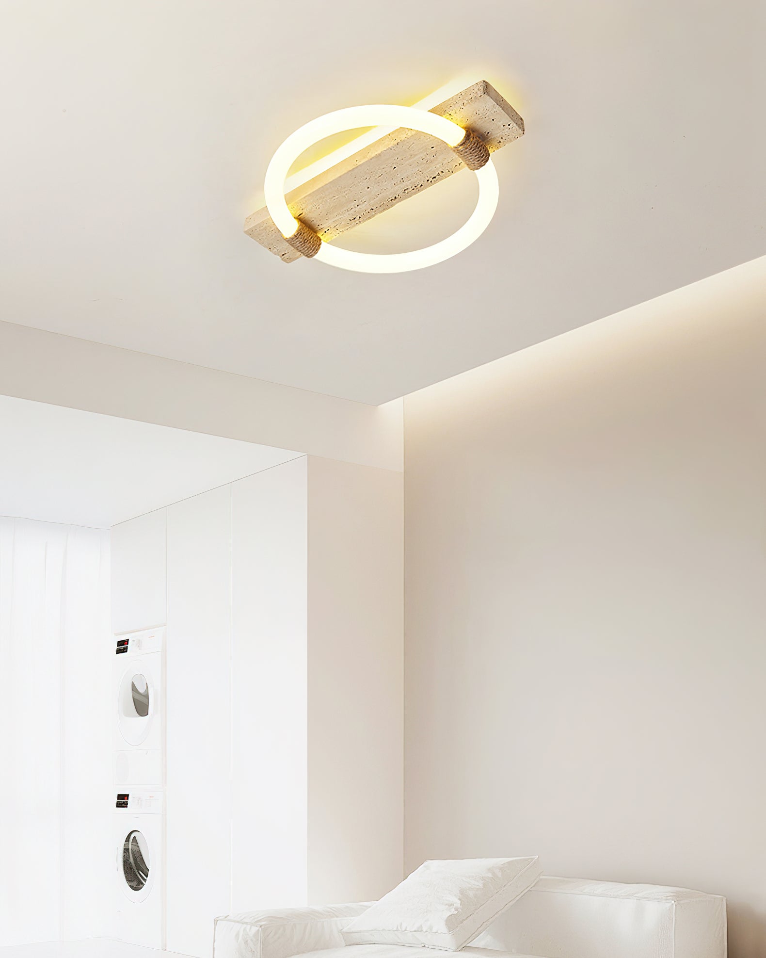 Elmaryra Ringed Travertine Wall Light - Letslighting