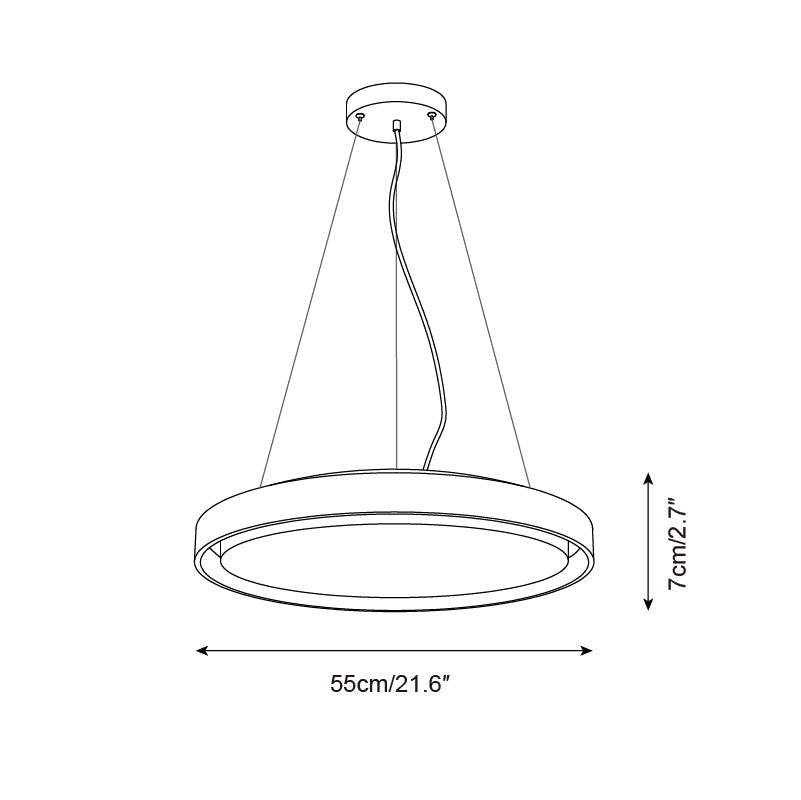 Ritta Pendant Light Travertine Ring - Letslighting