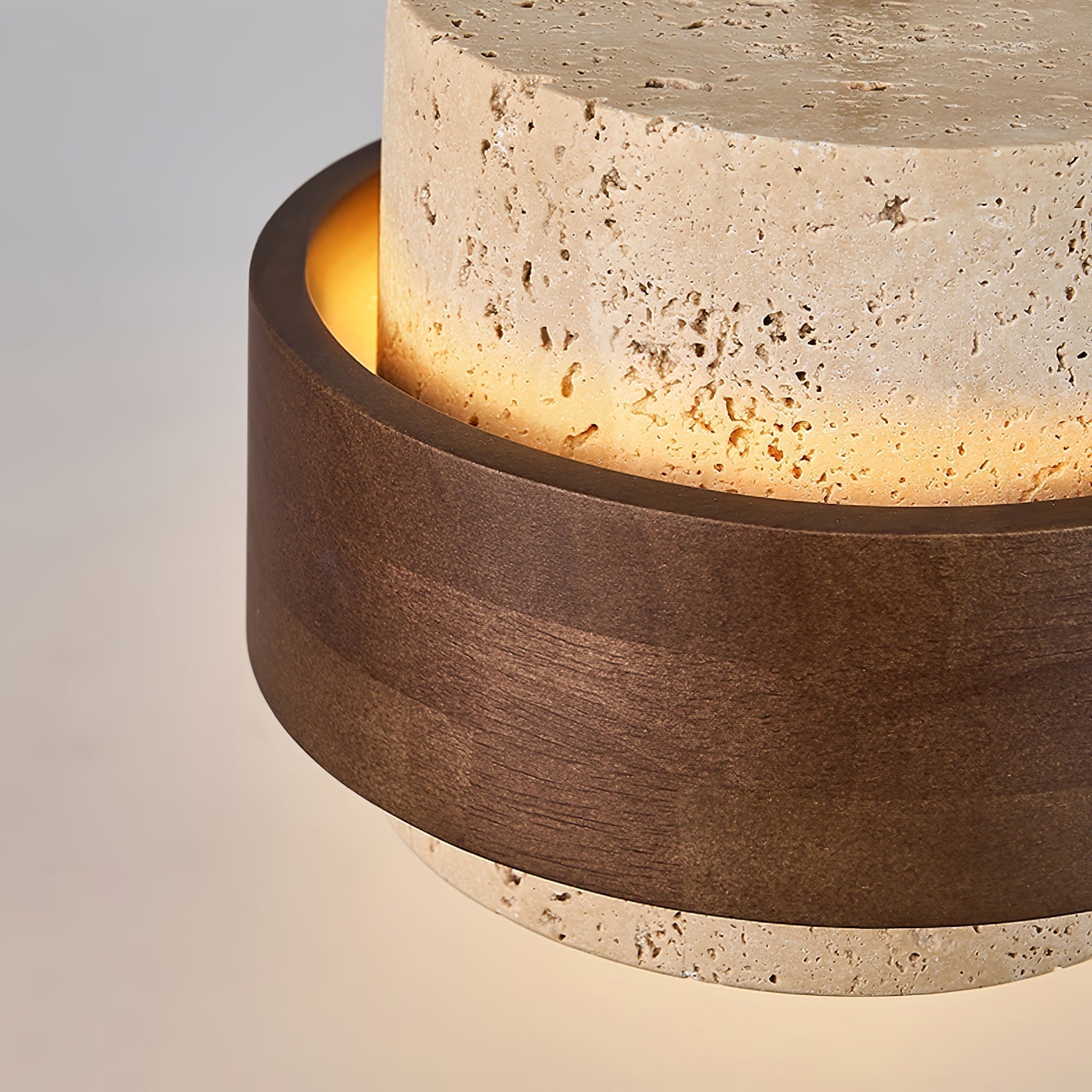 Cumirora Layered Cylinder Travertine Pendant Light - Blowlighting