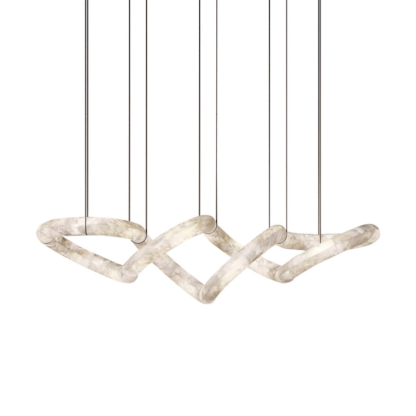 Utalyra Curved Alabaster Pendant Light - Letslighting