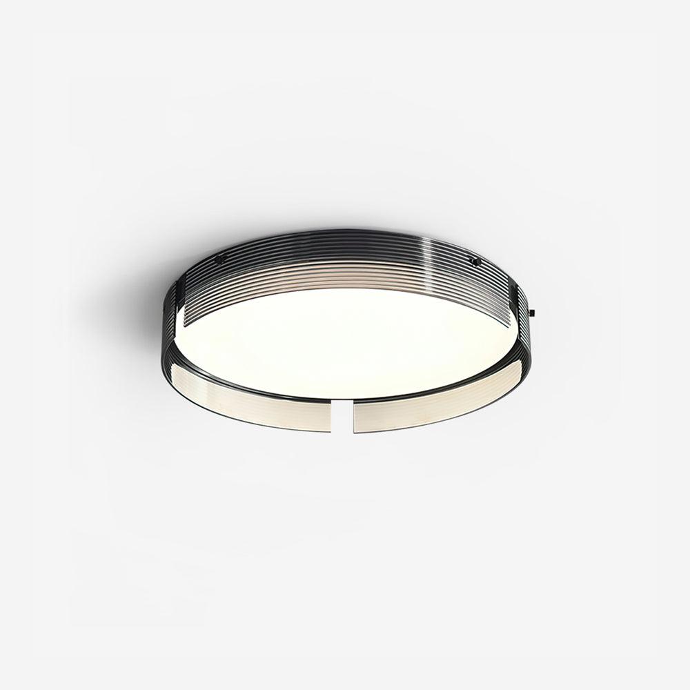 Stripe Brass Ceiling Lamp Circular Frame Modern Bedroom - Letslighting