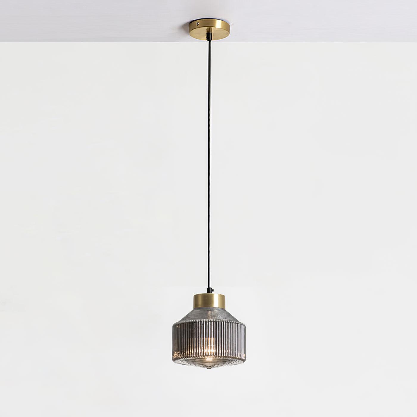 Striped Spinning Top Pendant Light - Blowlighting