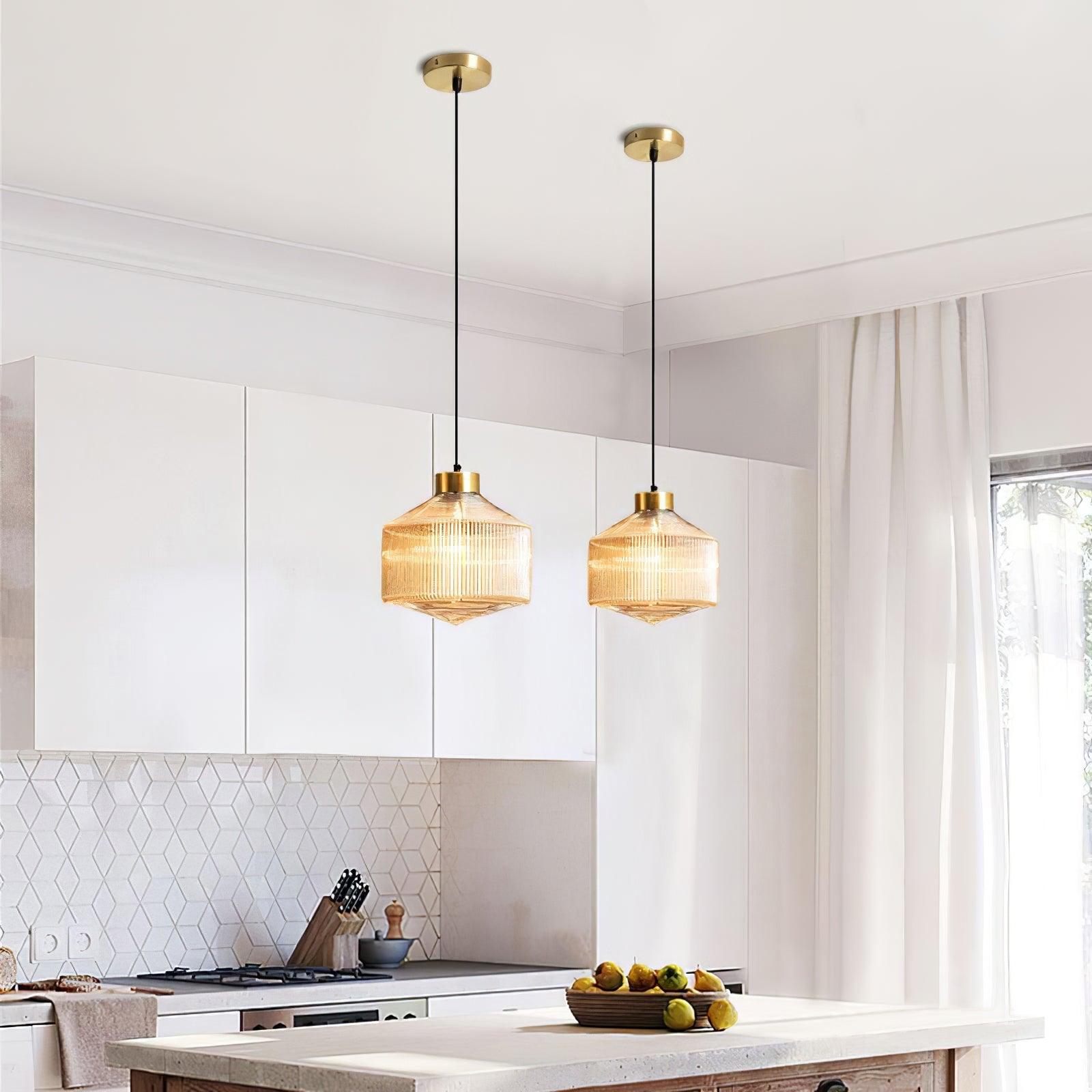 Striped Spinning Top Pendant Light - Blowlighting