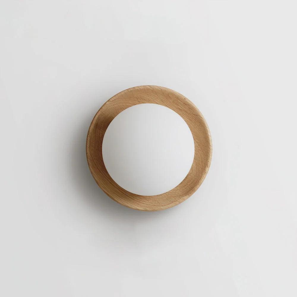 Wall Lamp Body with Wood Rim Minimalist Style - Letslighting