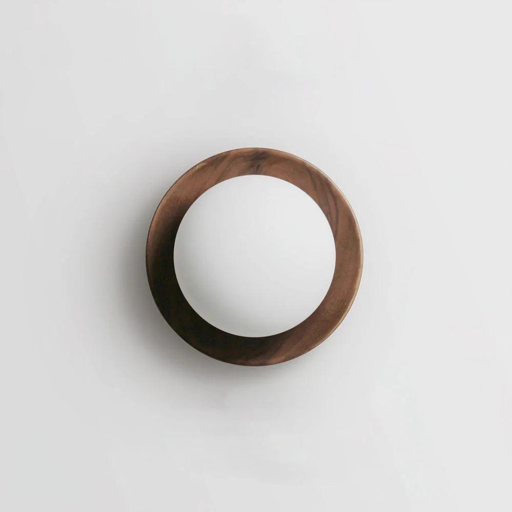 Wall Lamp Body with Wood Rim Minimalist Style - Letslighting