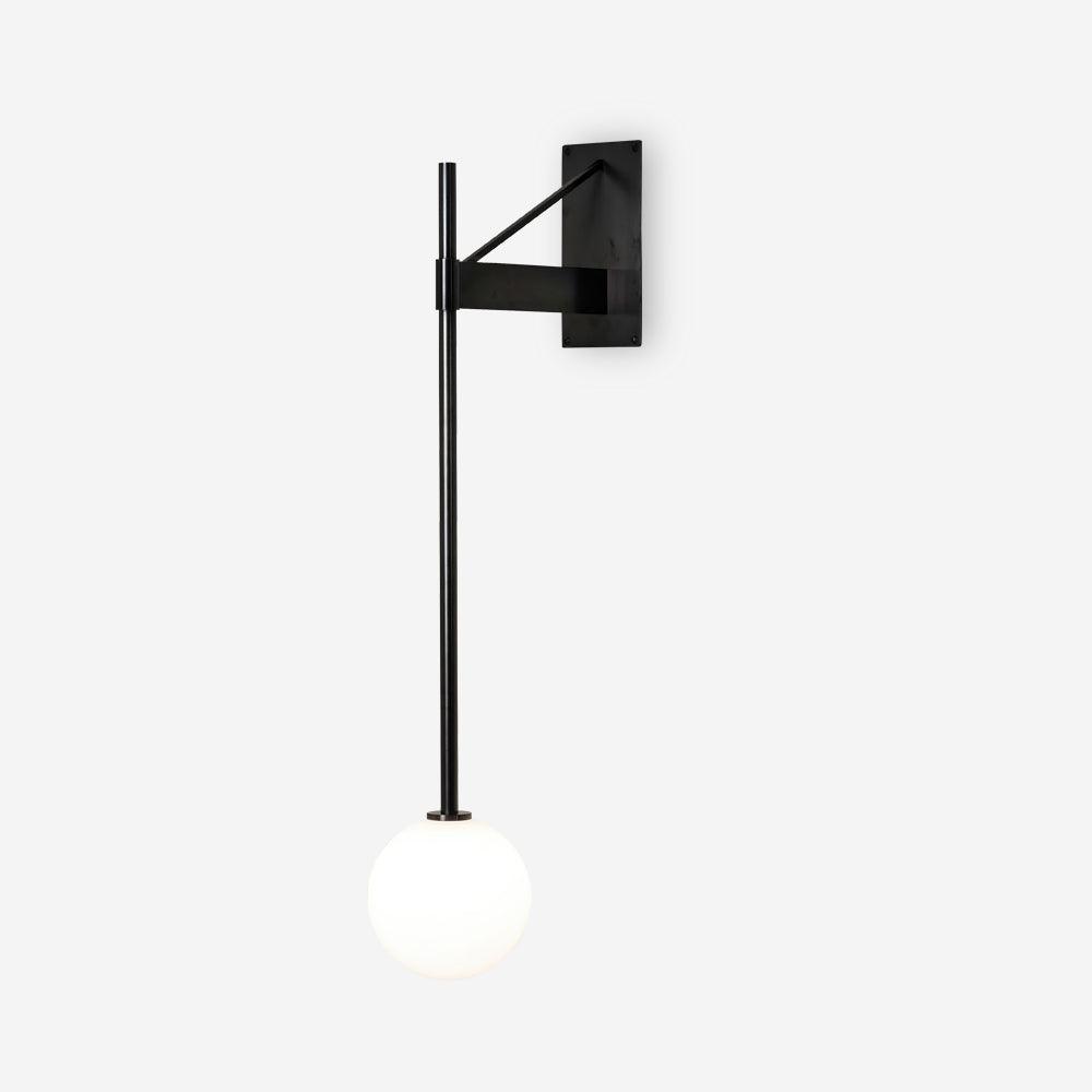 Wall Lamp Rod Glass Globe Minimal Lamp Fixture Bedside - Letslighting