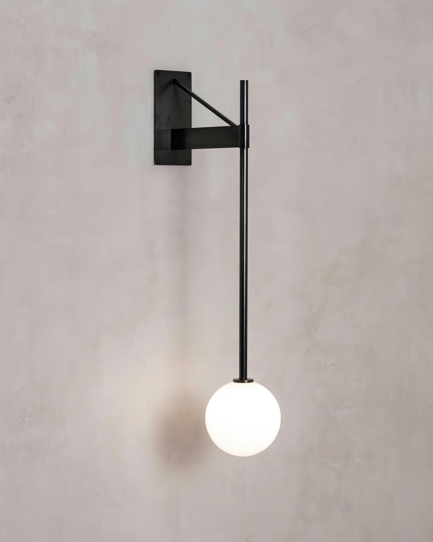 Wall Lamp Rod Glass Globe Minimal Lamp Fixture Bedside - Letslighting