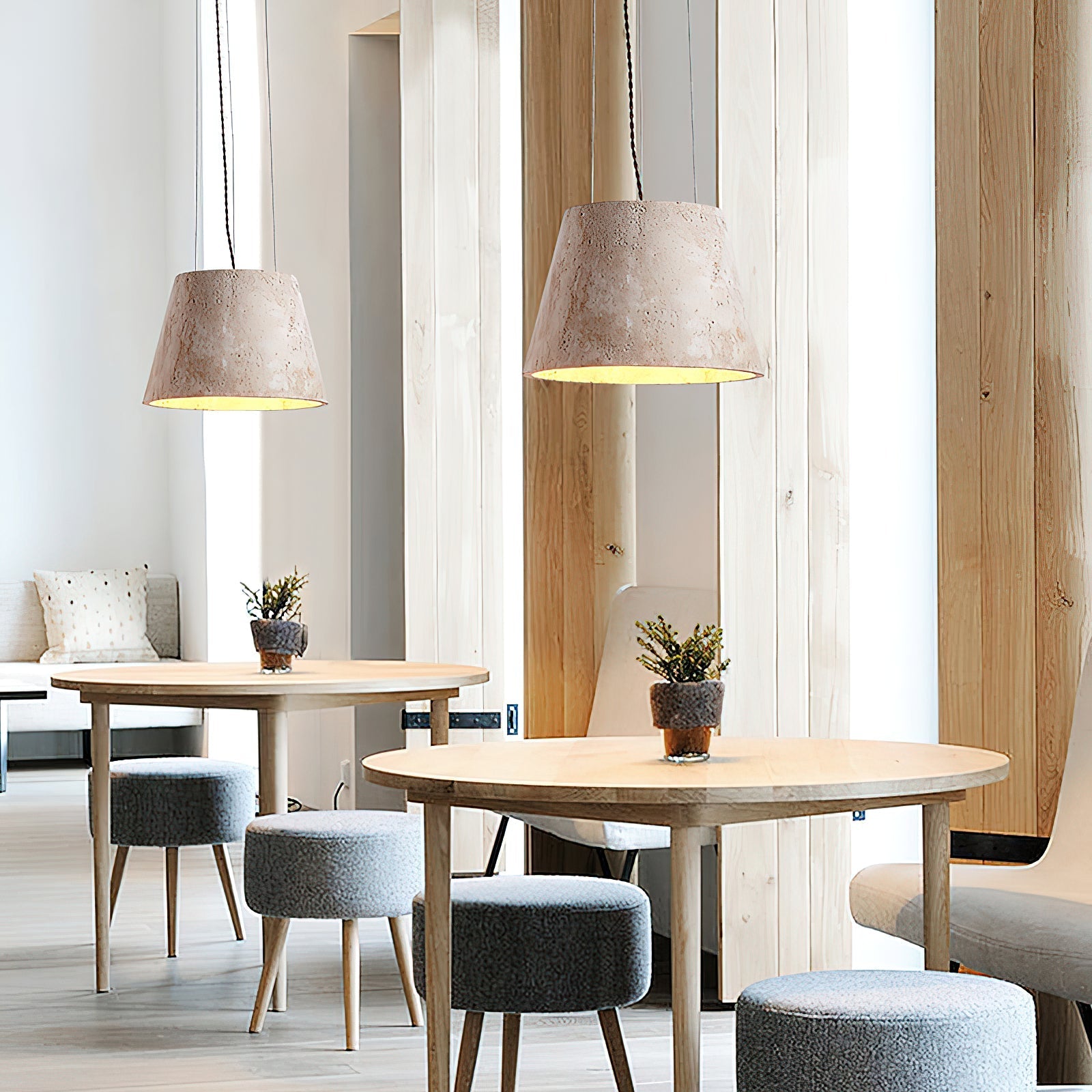 Ovelir Modern Minimalist Travertine Pendant Lamp - Lamp Copper