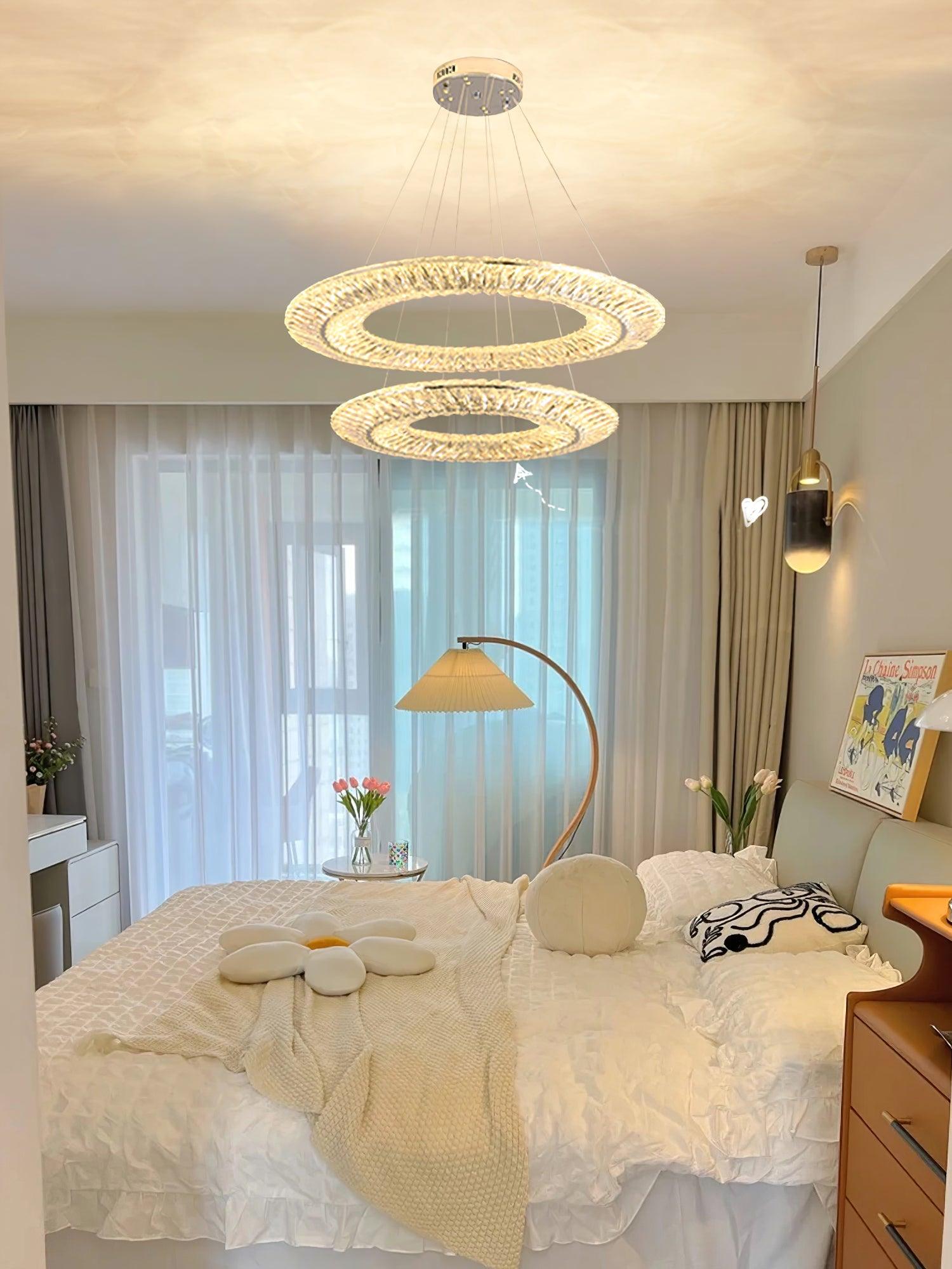 Lustra Chandelier Geometric Crystal LED Elegant - Letslighting