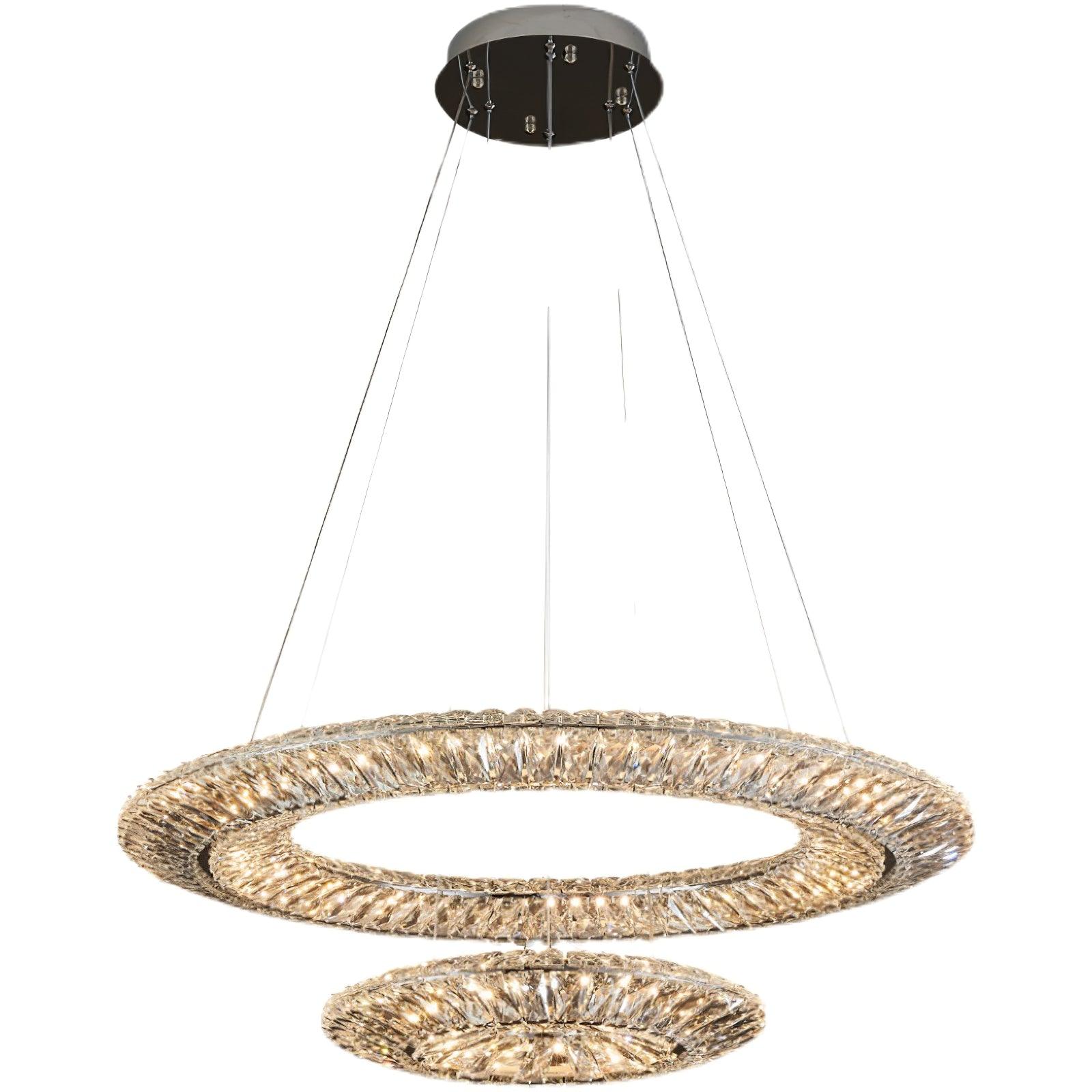 Lustra Chandelier Geometric Crystal LED Elegant - Letslighting