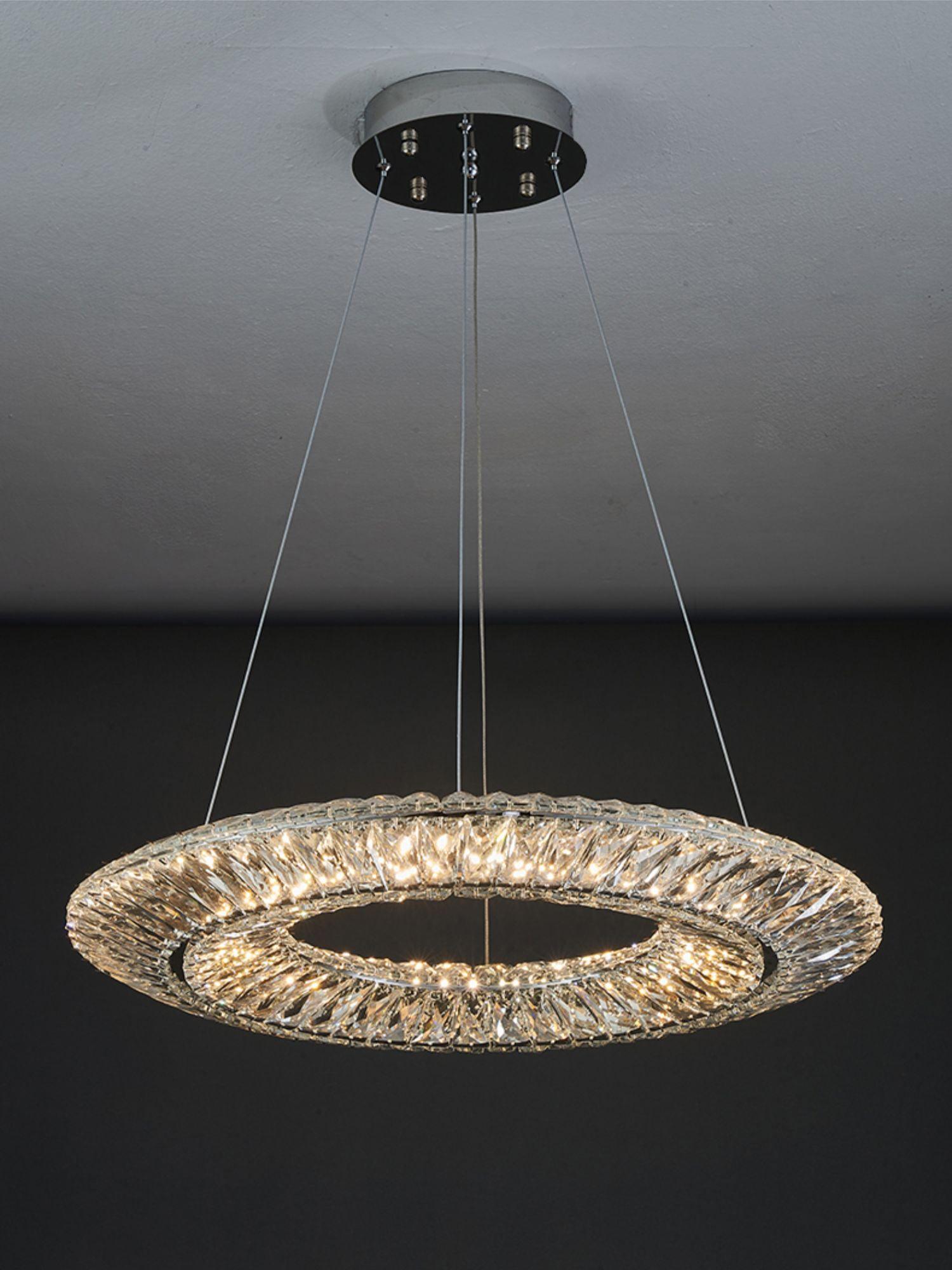 Lustra Chandelier Geometric Crystal LED Elegant - Letslighting