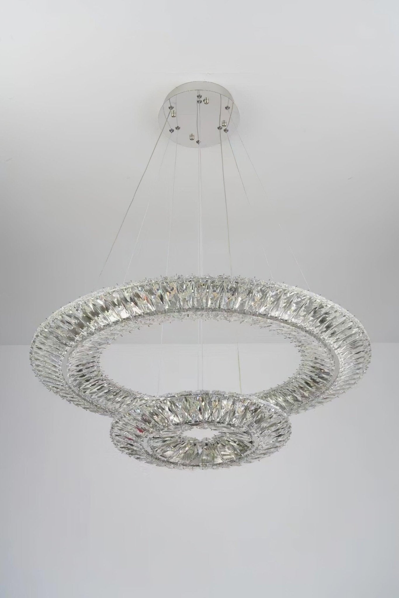 Lustra Chandelier Geometric Crystal LED Elegant - Letslighting
