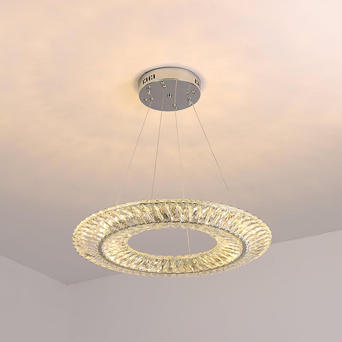 Lustra Chandelier Geometric Crystal LED Elegant - Letslighting