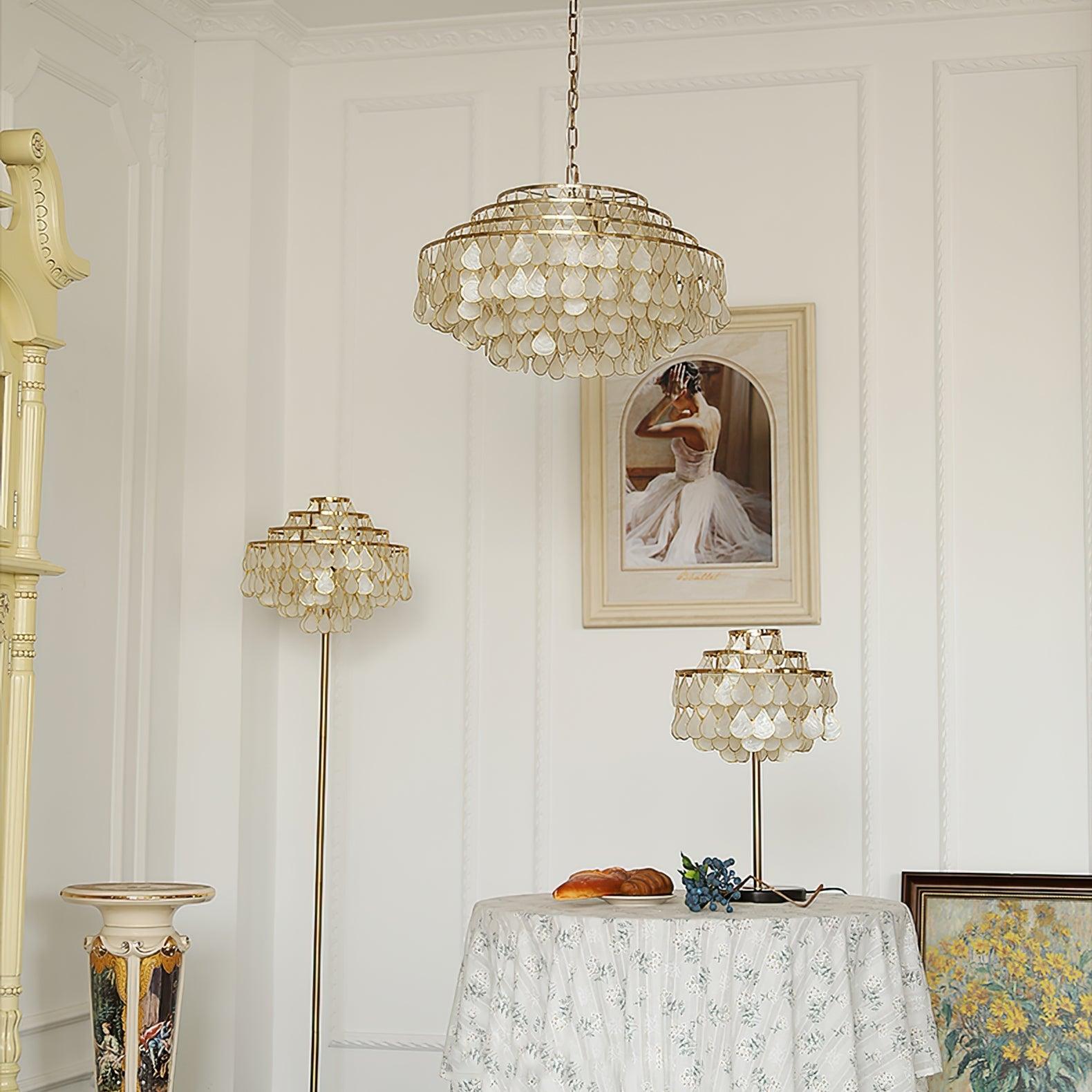 Teardrops Shell Chandelier - Blowlighting
