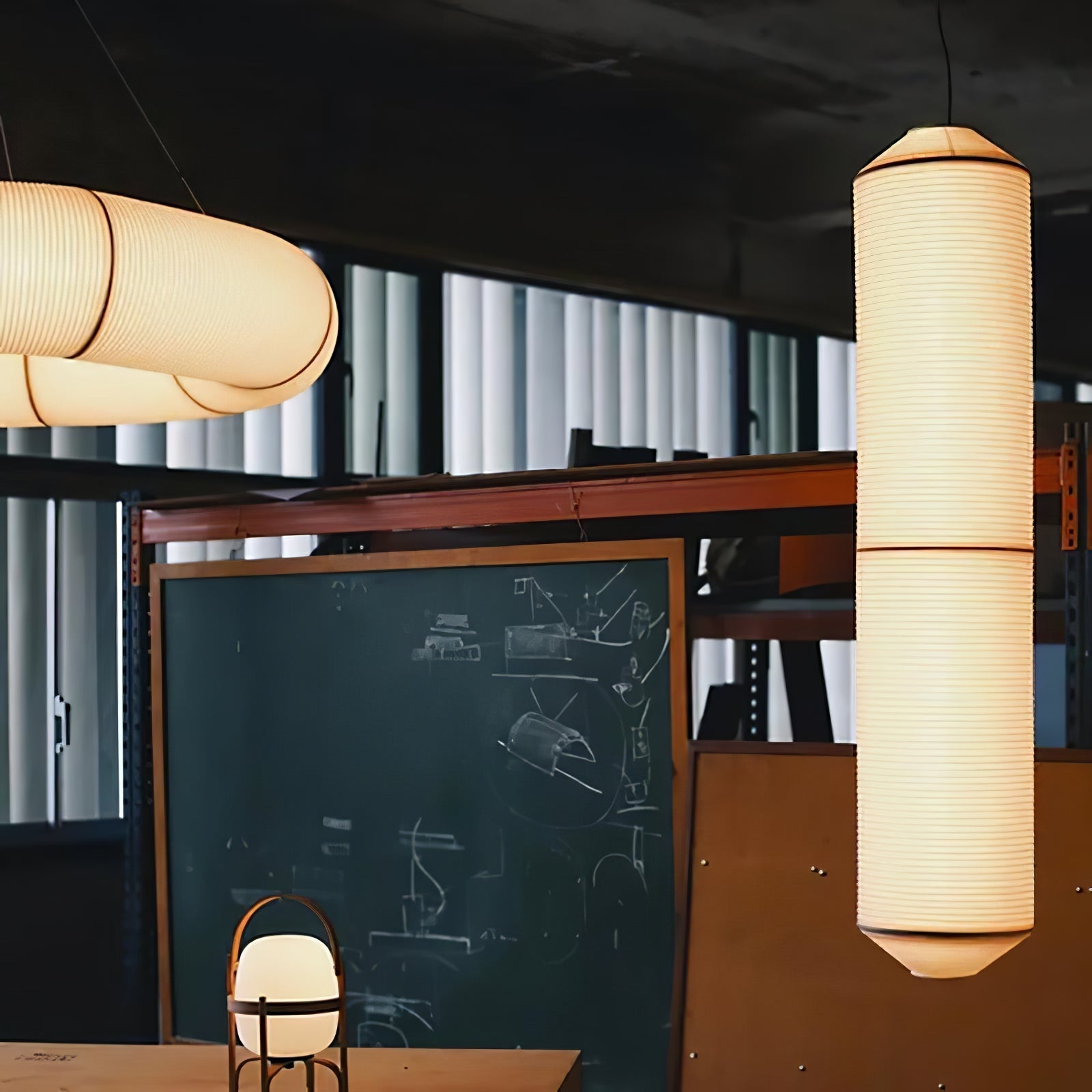 Citheis Modern Minimalist Natural Mulberry Silk Metal Pendant Lamp - Blowlighting