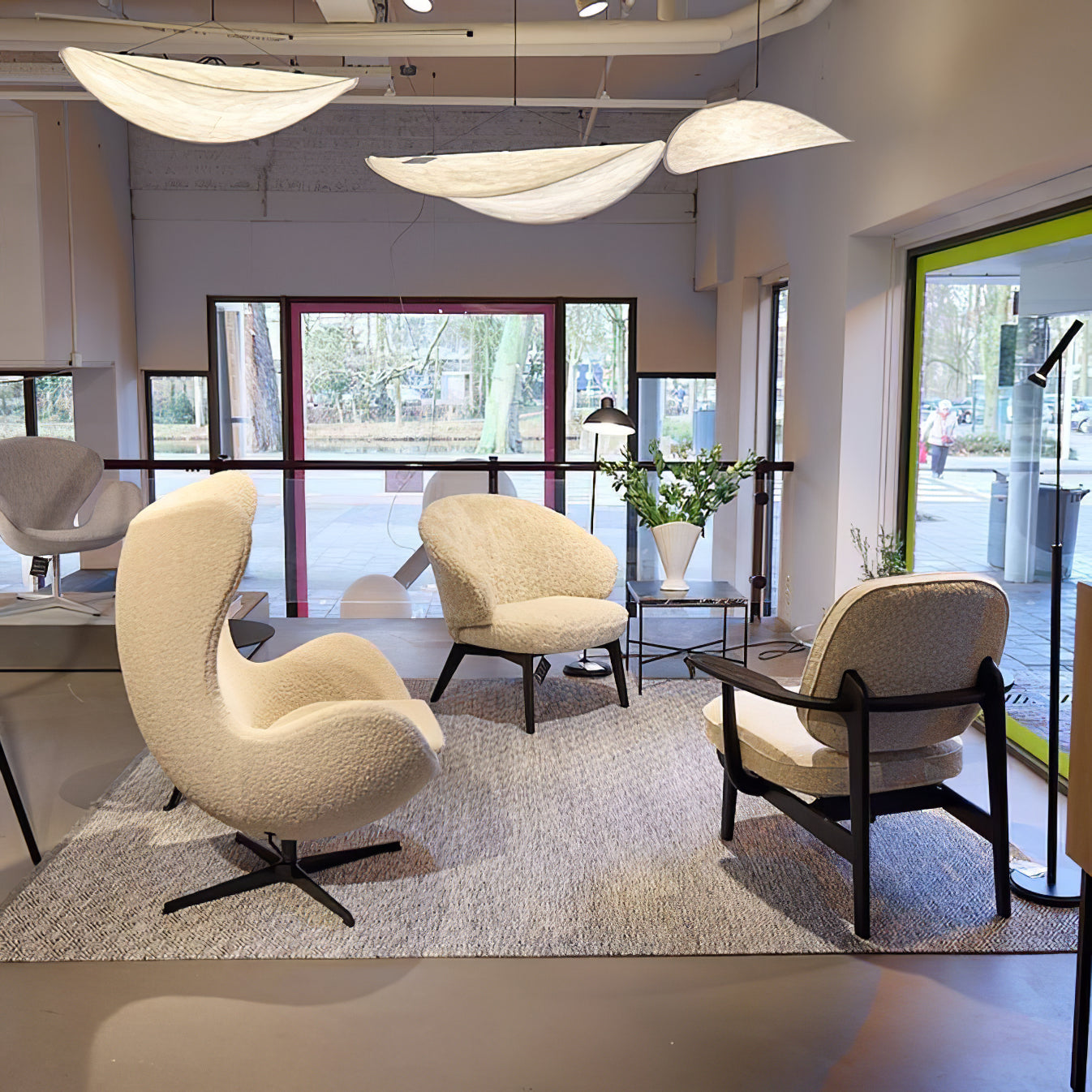 Elyno Sculptural Fabric Pendant Lamp - Letslighting