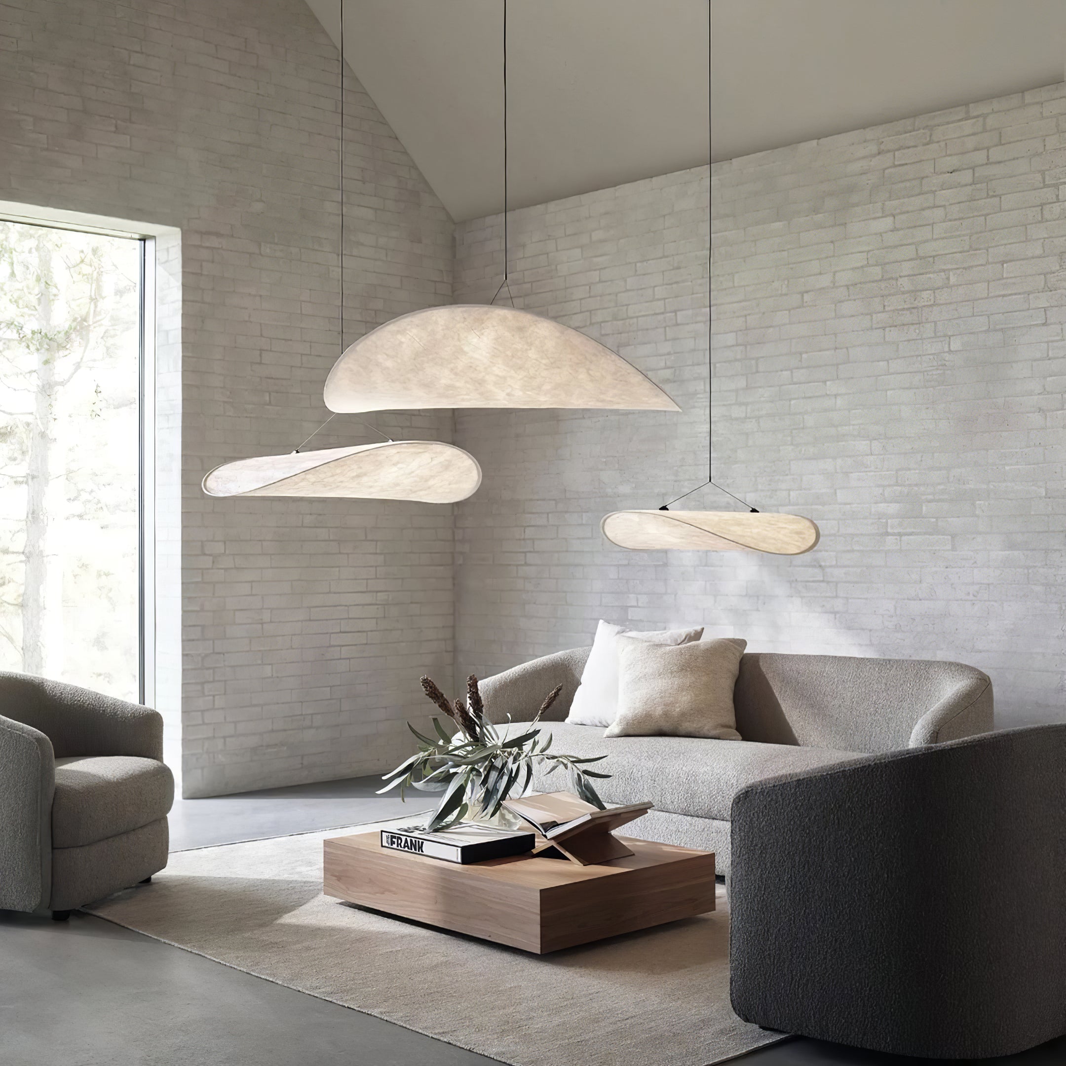 Elyno Sculptural Fabric Pendant Lamp - Letslighting