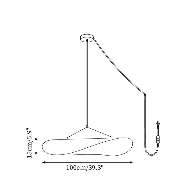 Elyno Sculptural Fabric Pendant Lamp - Letslighting