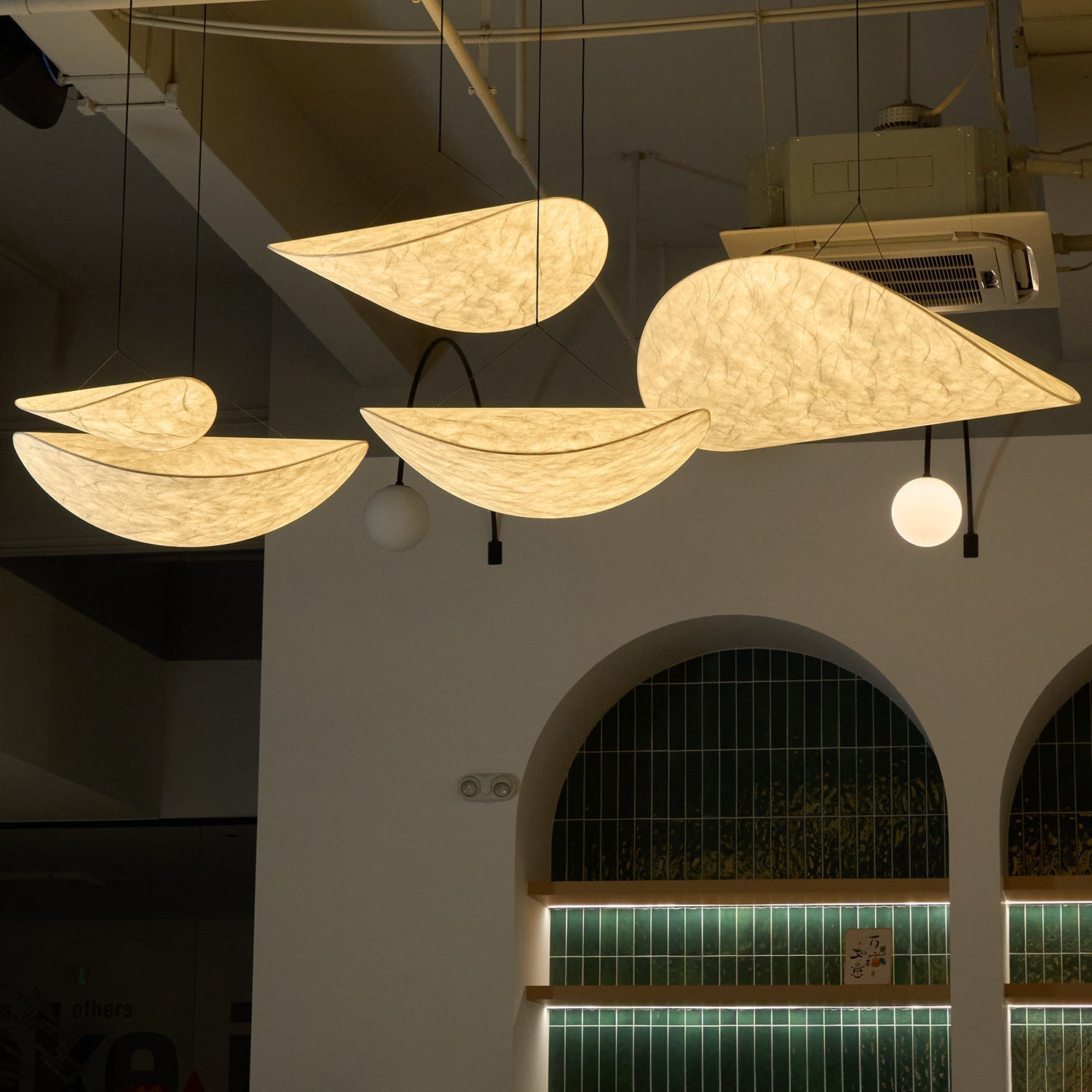 Elsolir Modern Minimalist Paper Pendant Lamp - Lamp Copper