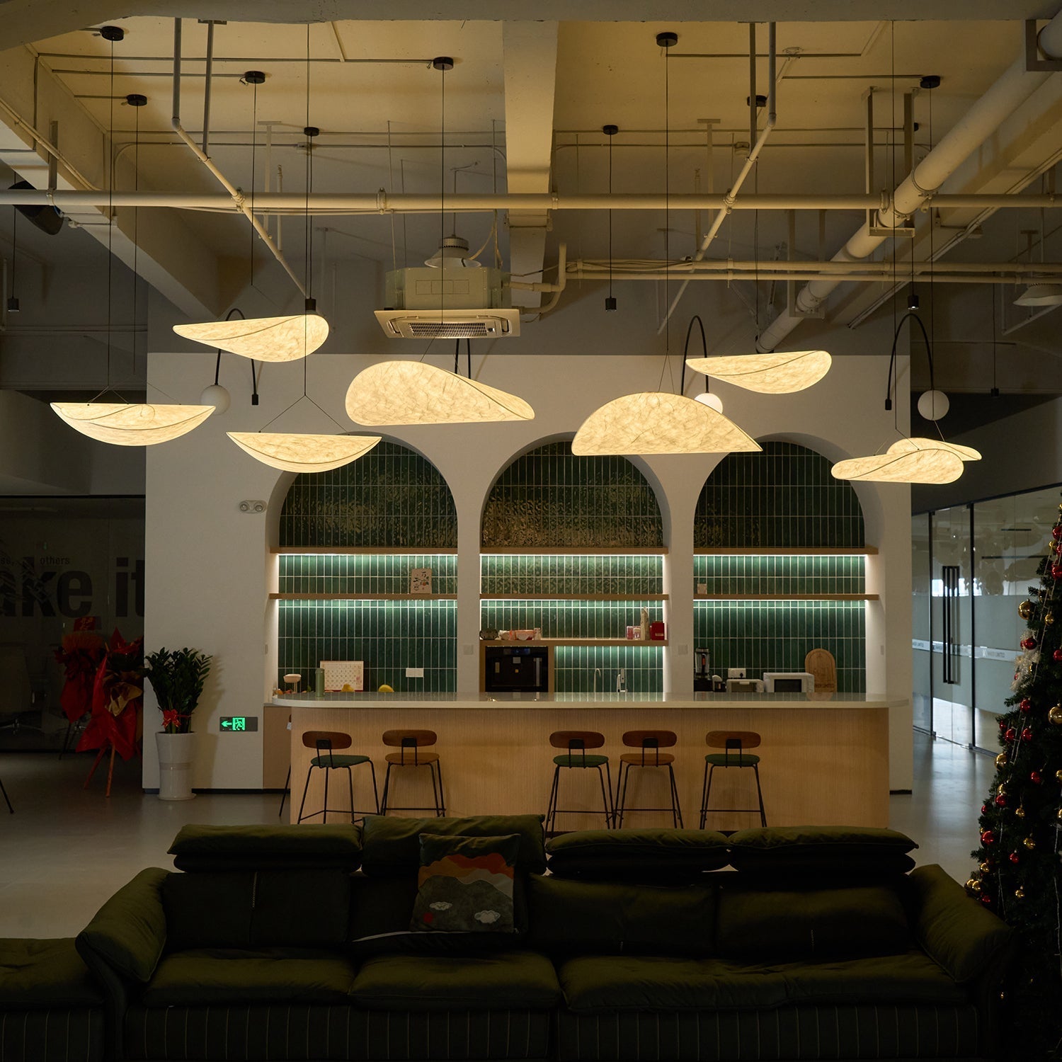 Elsolir Modern Minimalist Paper Pendant Lamp - Lamp Copper