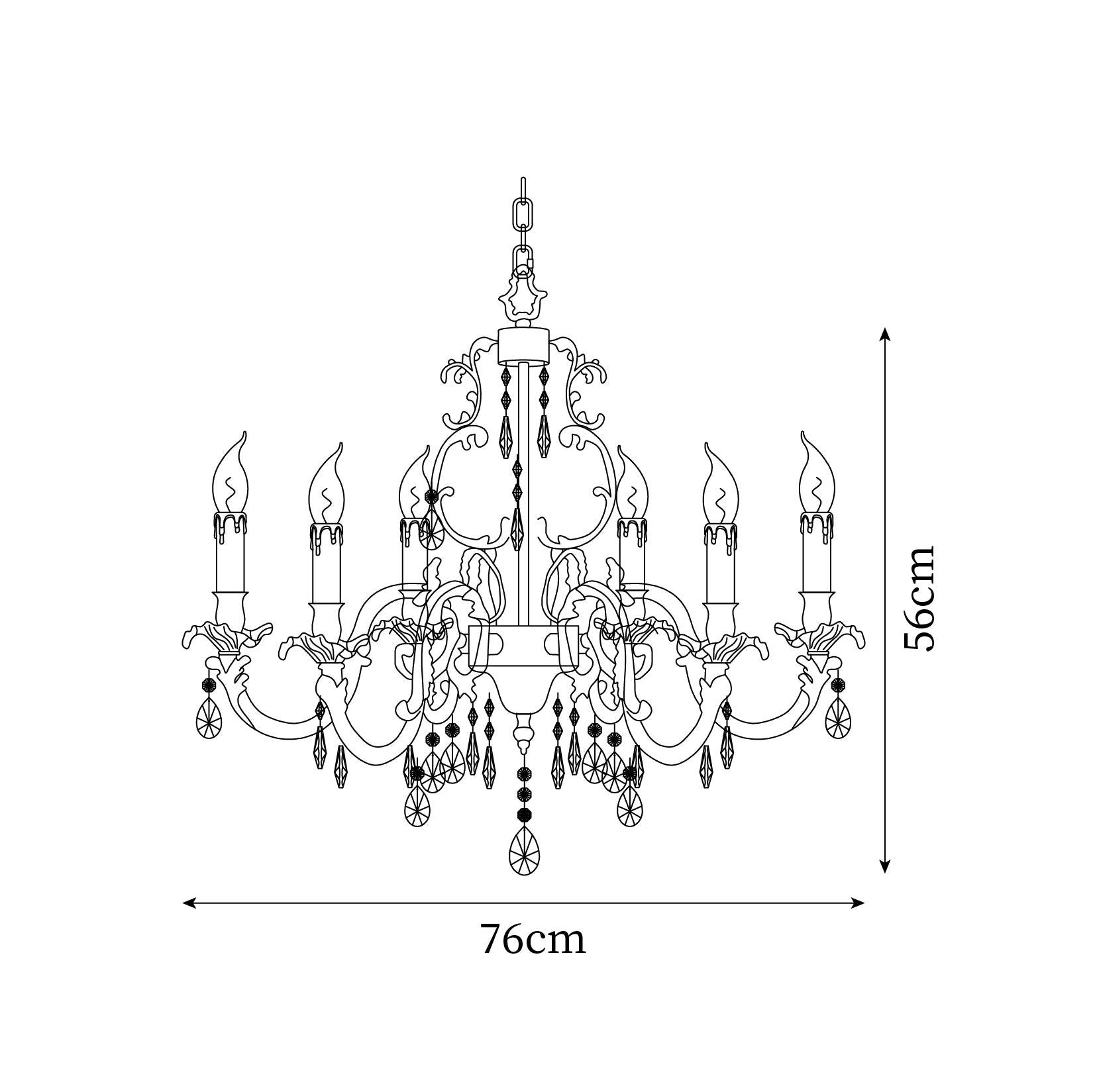 Elvion Classic Brass Crystal Chandelier - Letslighting