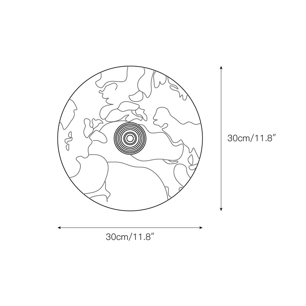Alter Modern Minimalist Round Marble Metal Sconce Wall Lamp - Lamp Copper