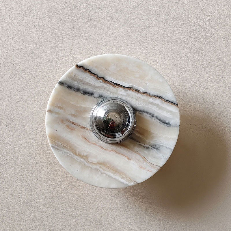 Olrine Modern Minimalist Marble Metal Wall Lamp - Lamp Copper
