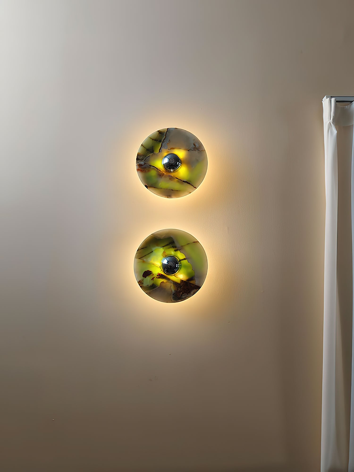 Olrine Modern Minimalist Marble Metal Wall Lamp - Lamp Copper