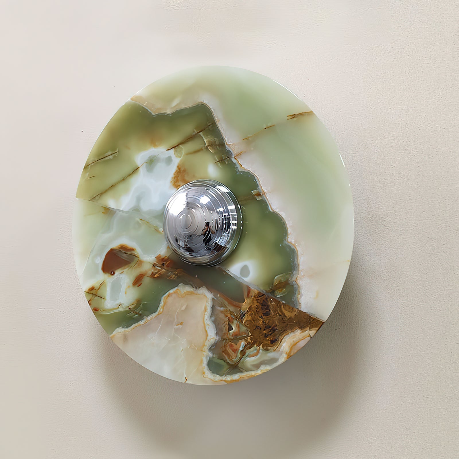 Olrine Modern Minimalist Marble Metal Wall Lamp - Lamp Copper