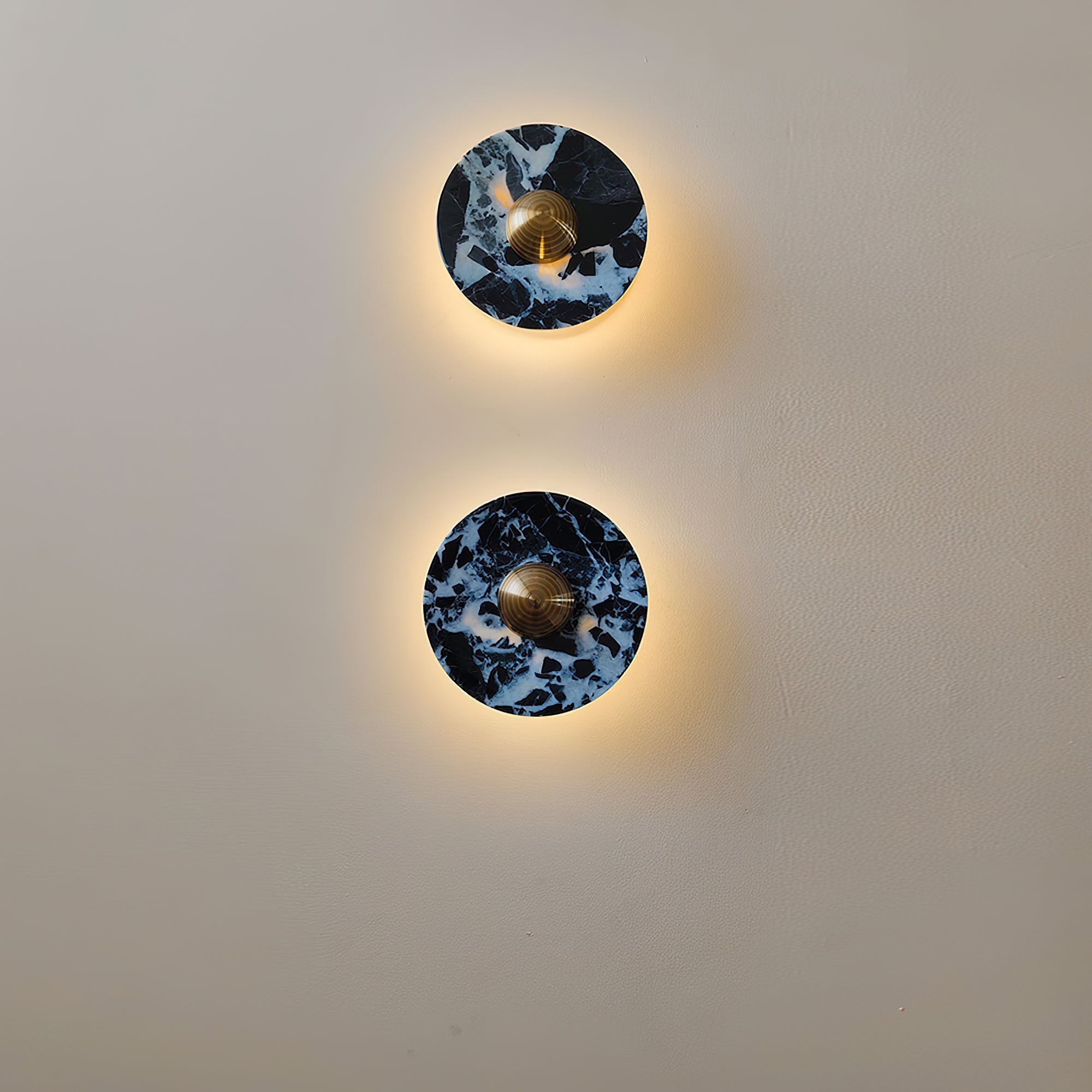 Olrine Modern Minimalist Marble Metal Wall Lamp - Lamp Copper