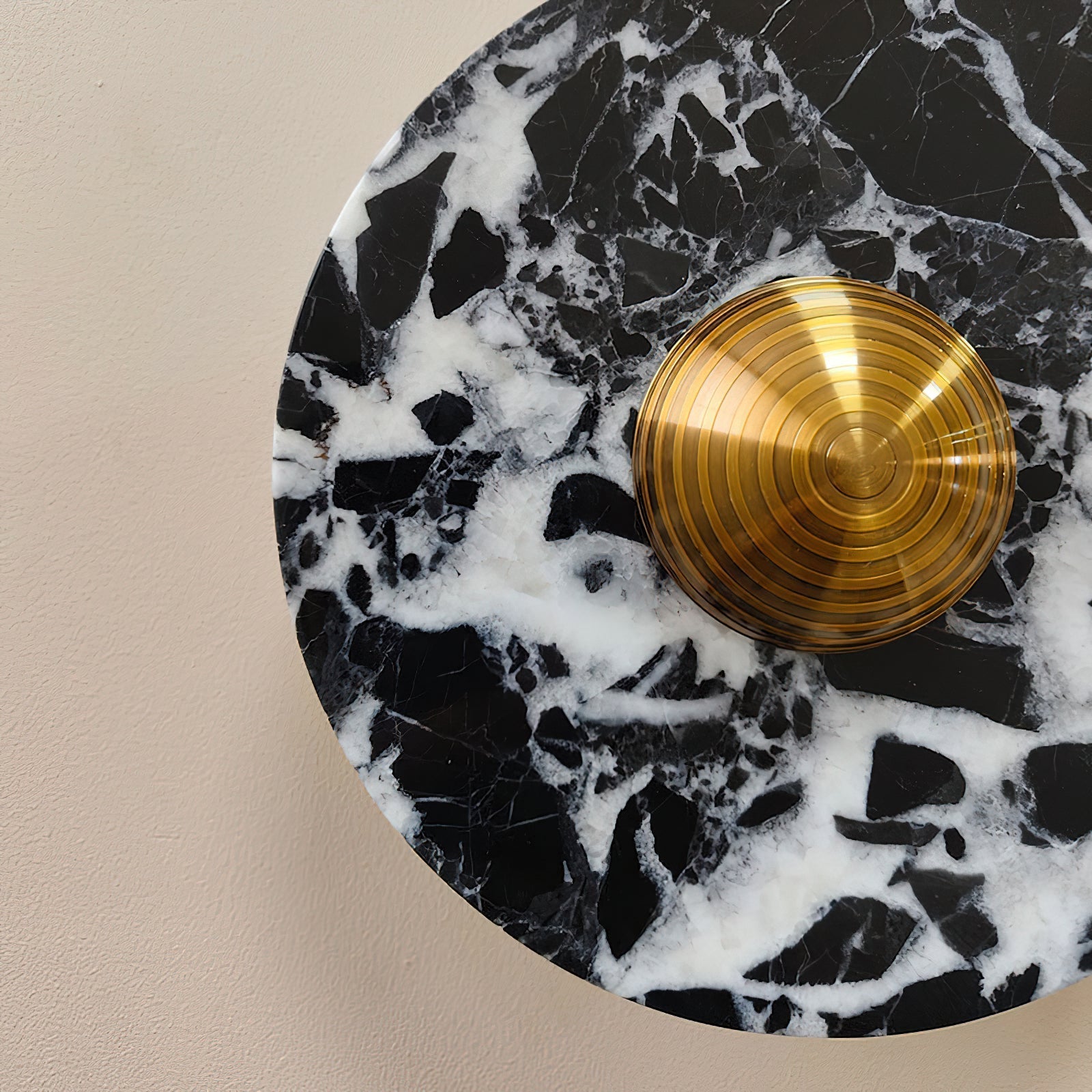 Olrine Modern Minimalist Marble Metal Wall Lamp - Lamp Copper