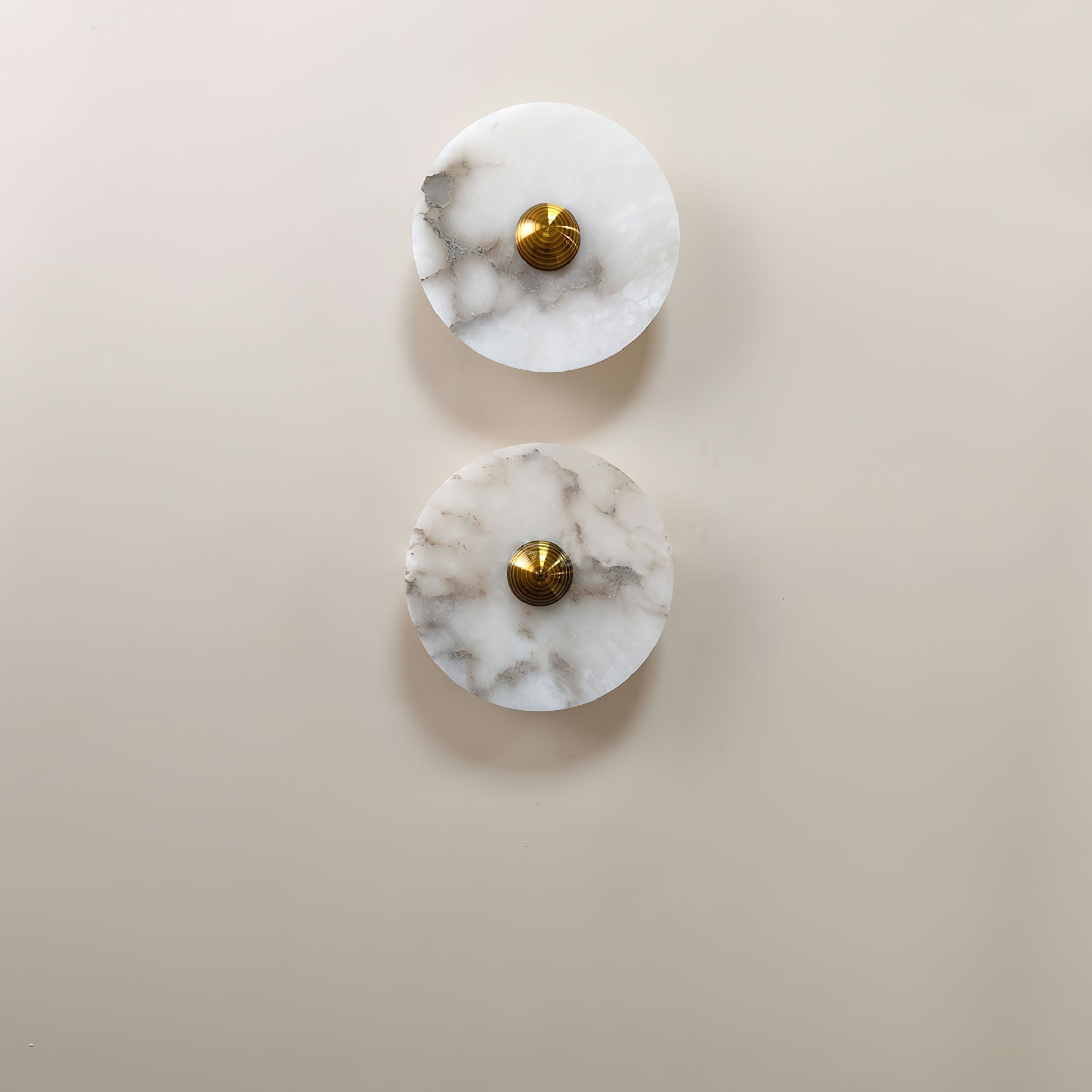 Olrine Modern Minimalist Marble Metal Wall Lamp - Lamp Copper