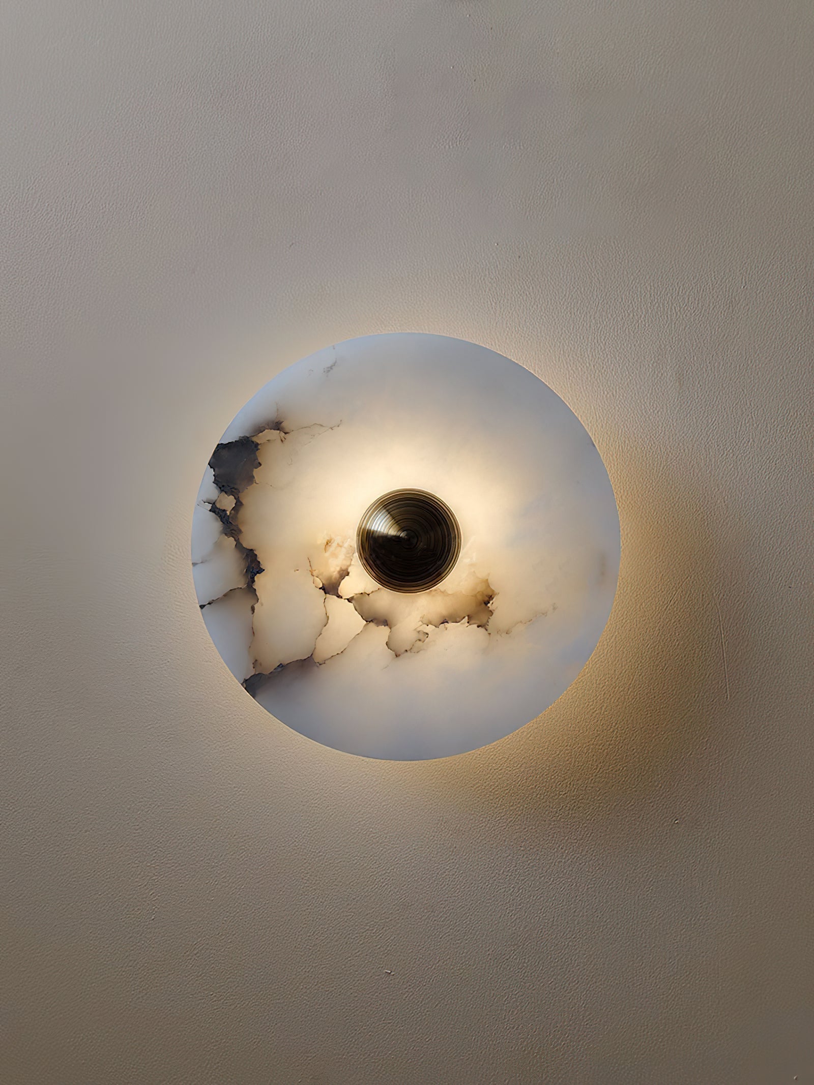 Olrine Modern Minimalist Marble Metal Wall Lamp - Lamp Copper