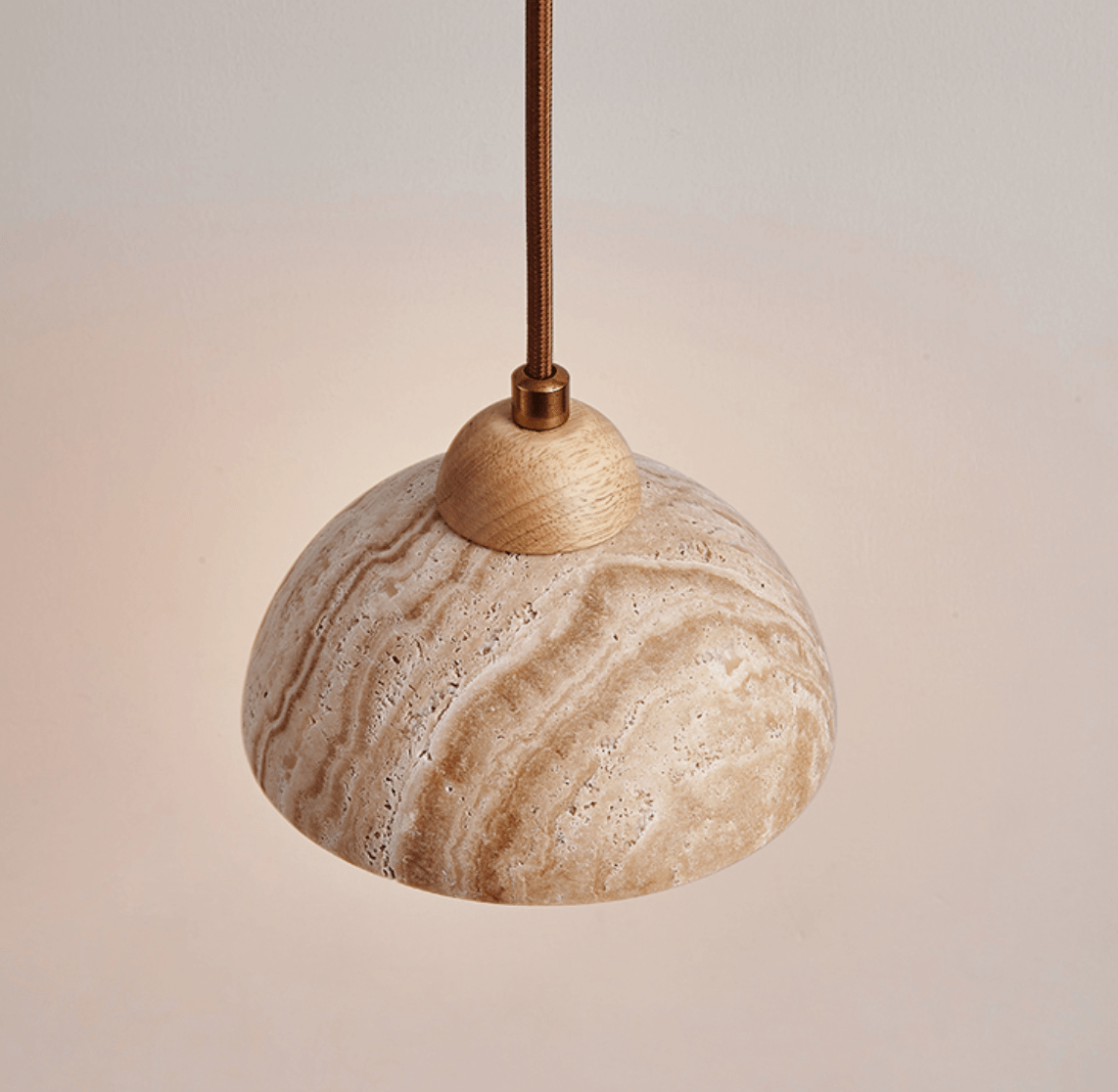 Terra Moderne Minimaliste Travertin Suspension Lampe