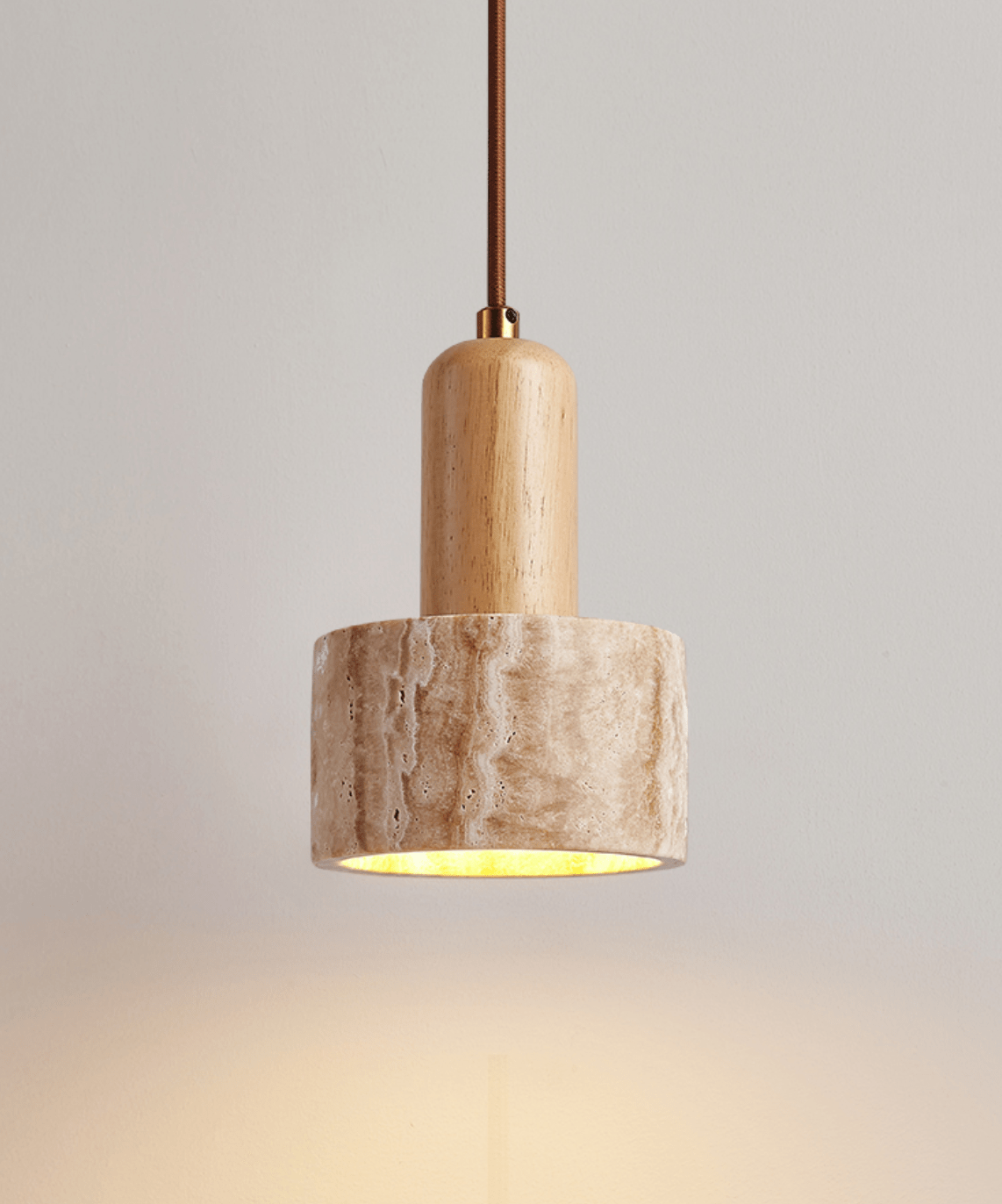 Terra Moderne Minimaliste Travertin Suspension Lampe