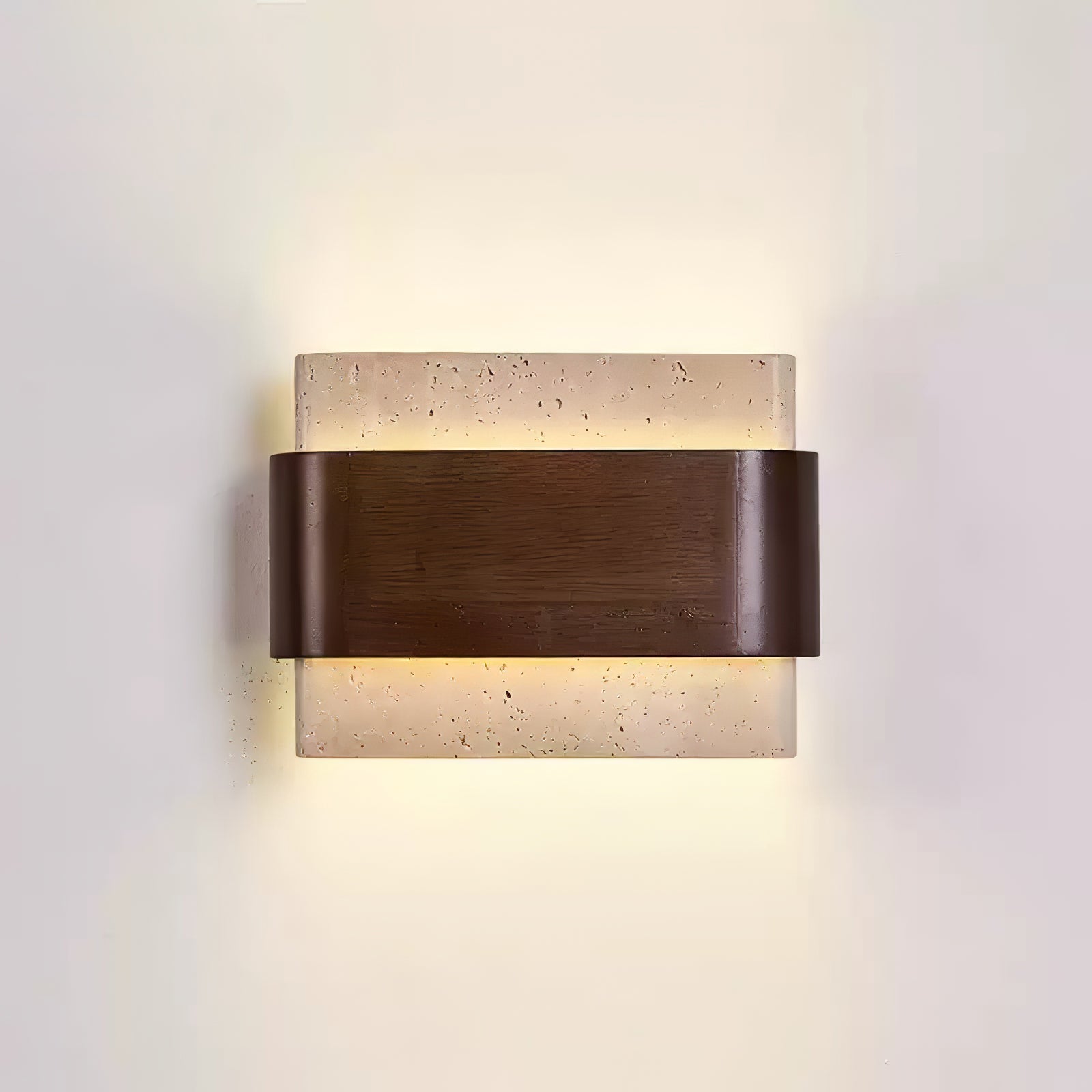 Ulnoros Paneled Travertine Wall Light - Letslighting