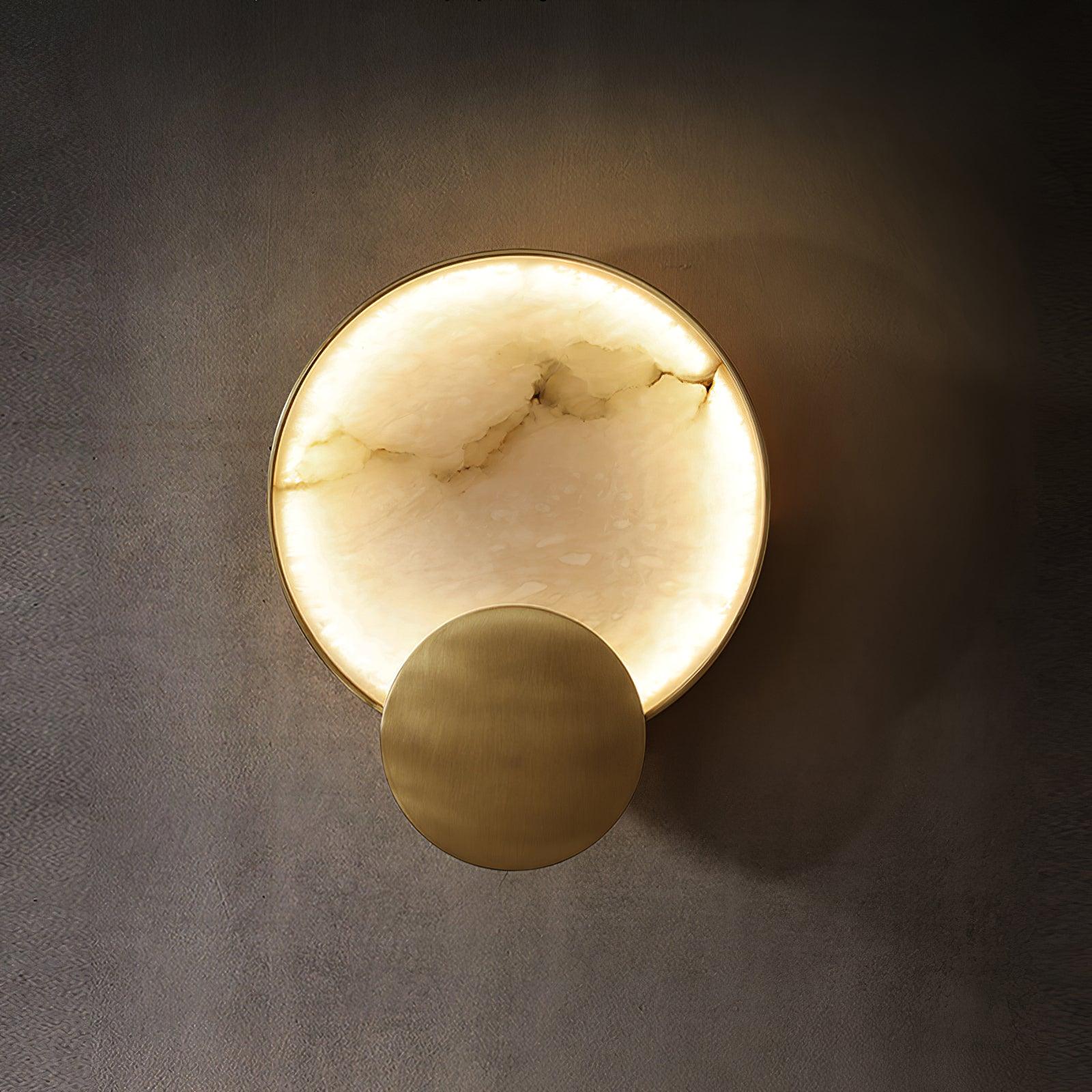 Myvelarae Circular Alabaster Wall Light - Letslighting