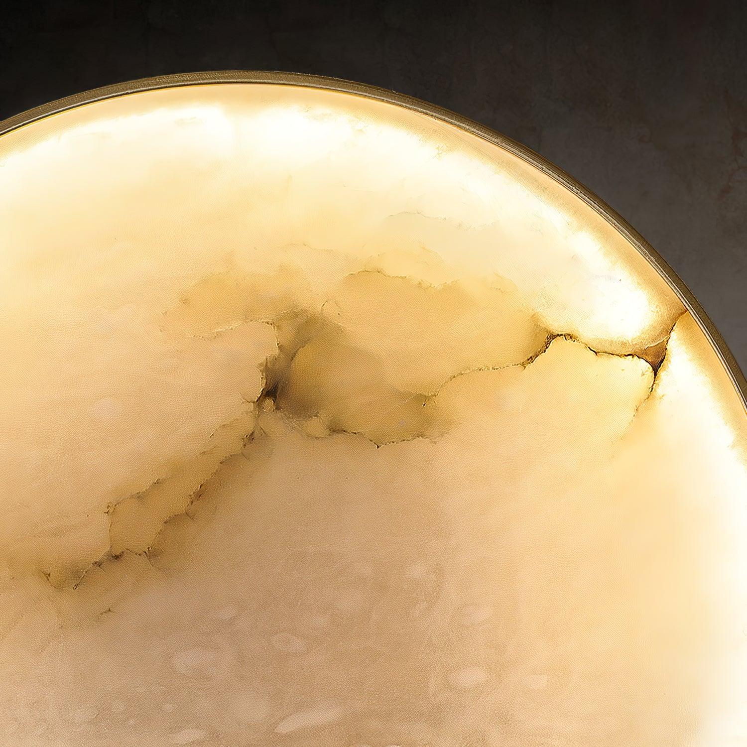 Myvelarae Circular Alabaster Wall Light - Letslighting