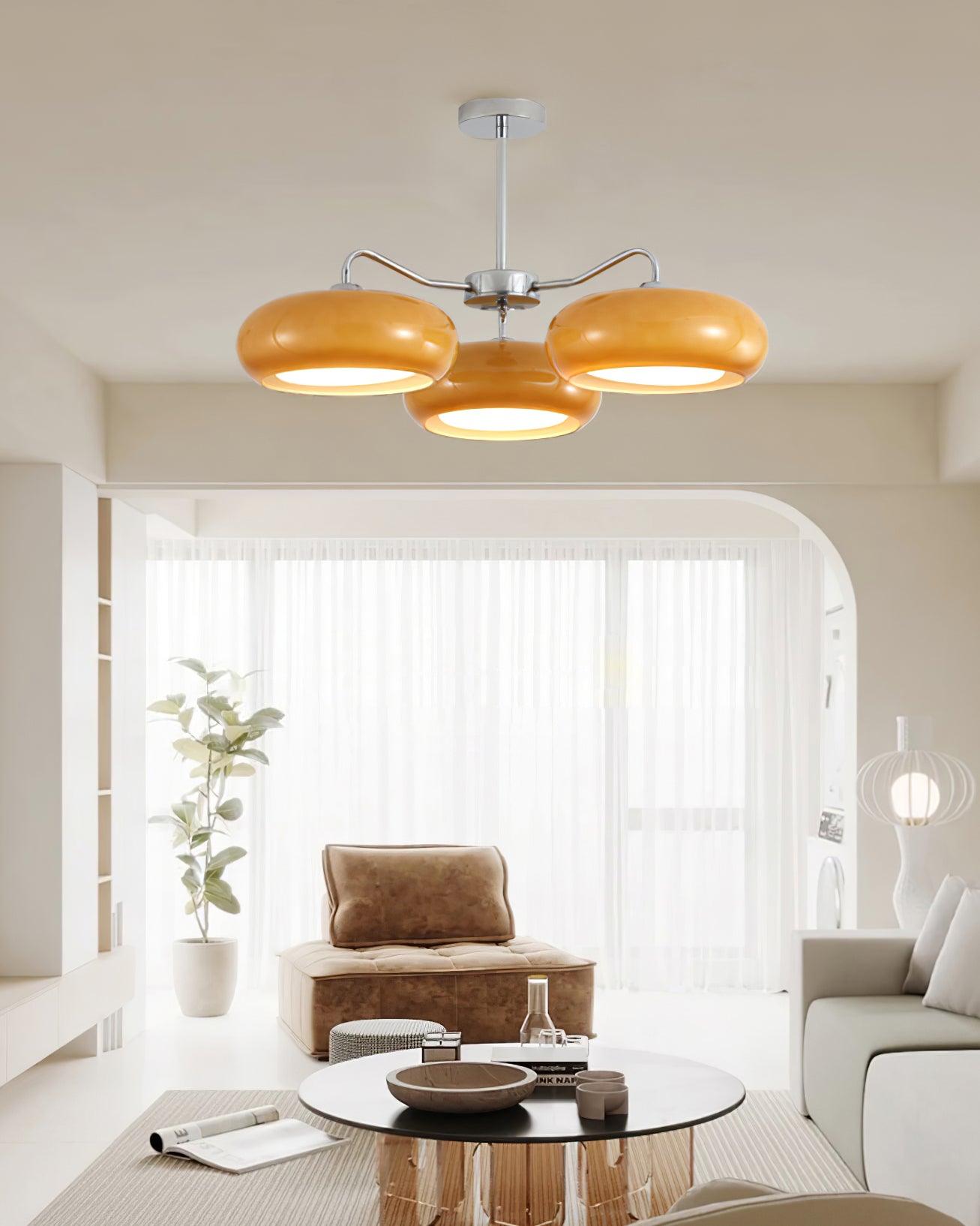 Tetra Ceiling Light Chrome Elegant 3-Bulb - Letslighting