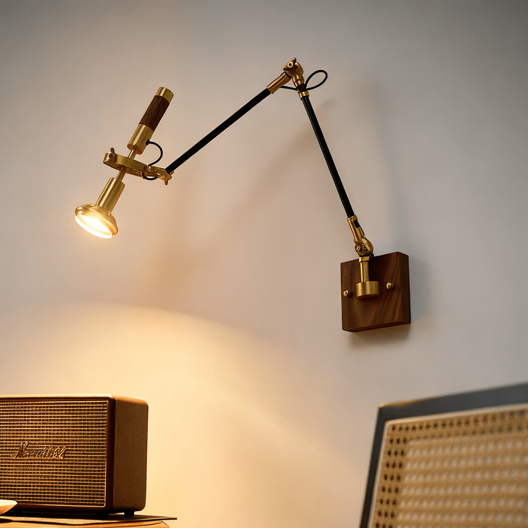 Thalia Applique Murale Industrielle Moderne en Bois