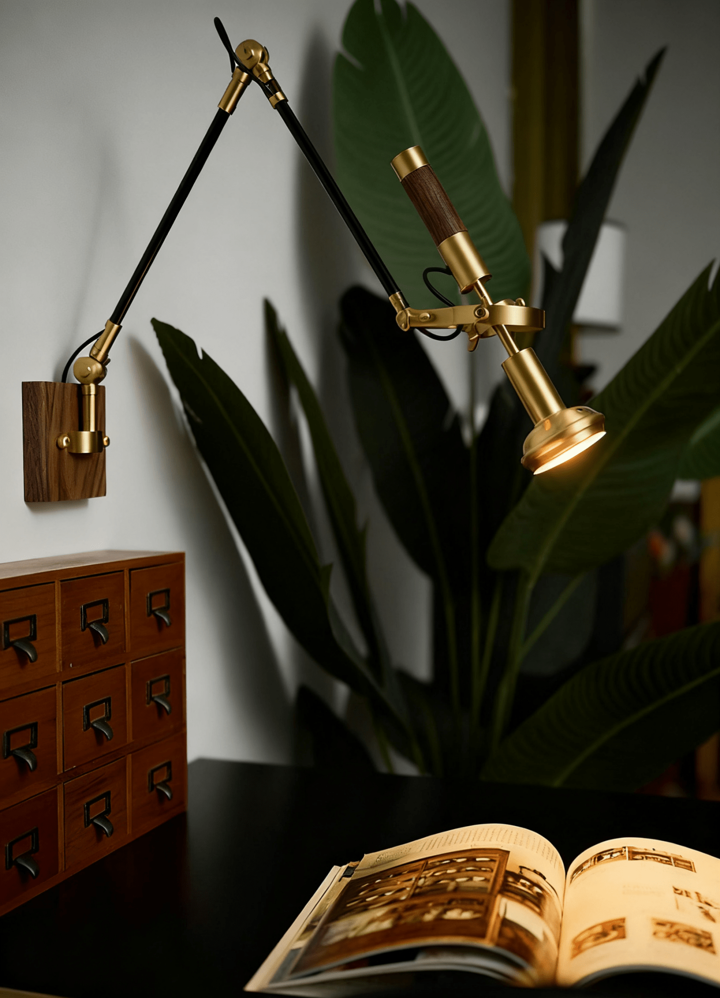 Thalia Applique Murale Industrielle Moderne en Bois