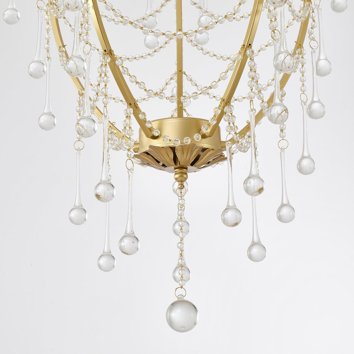 Theresa Chandelier Draped Crystal Chains Vintage - Letslighting