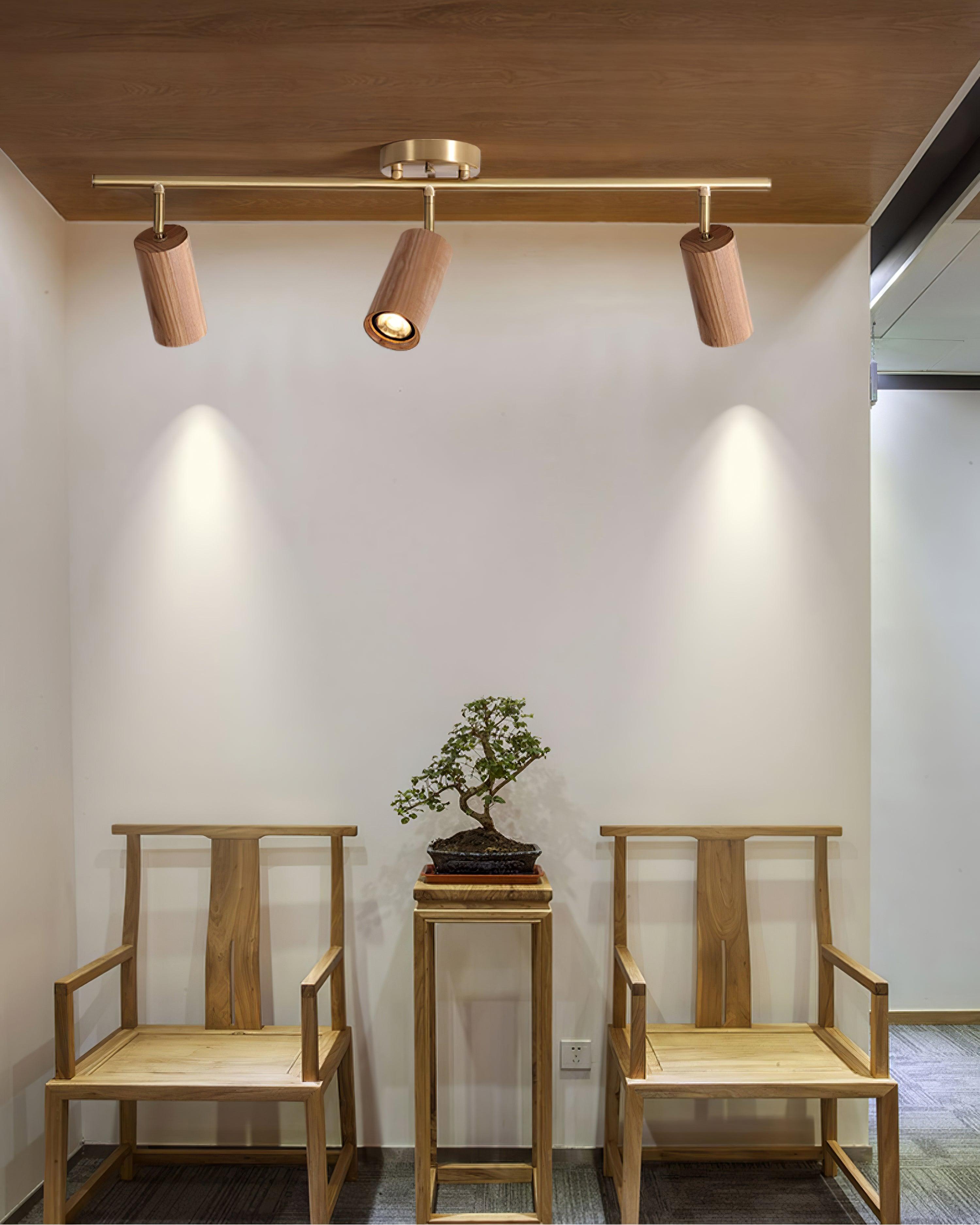 Liora Wooden Track Ceiling Light - Letslighting