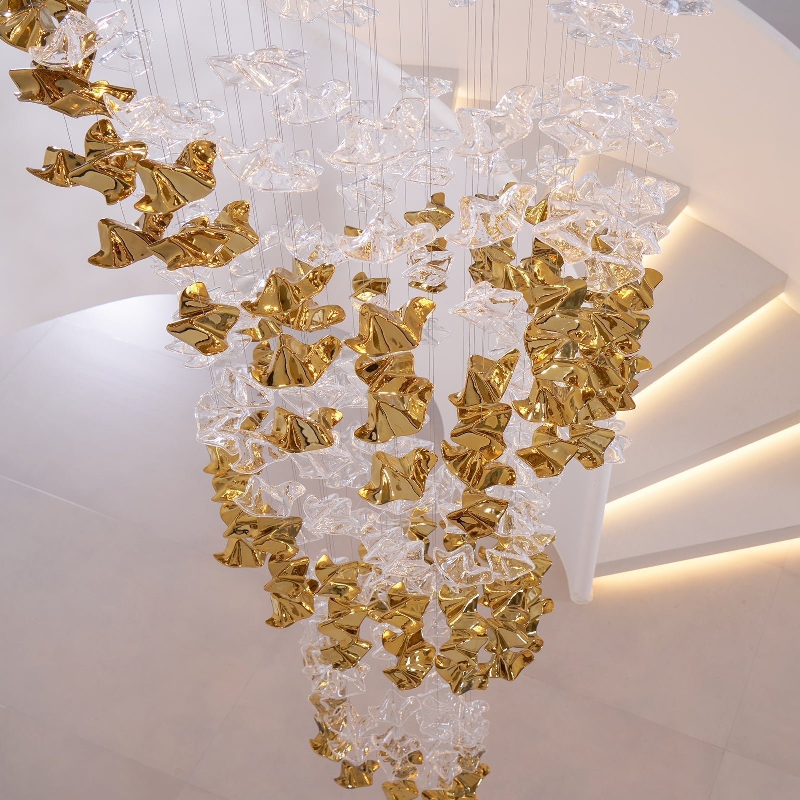 Cezorisra Luxury Brass Linear Chandelier - Blowlighting