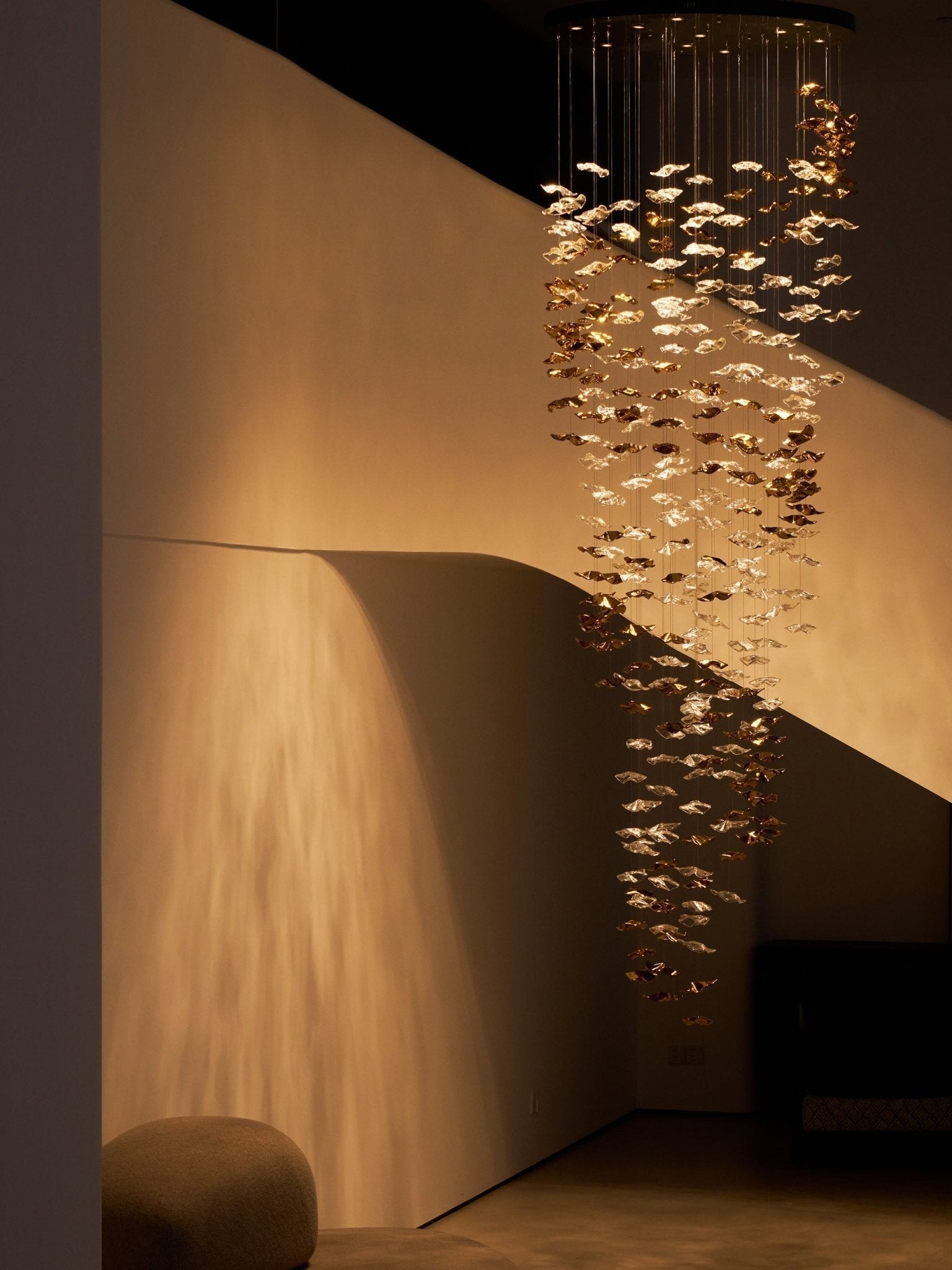 Cezorisra Luxury Brass Linear Chandelier - Blowlighting