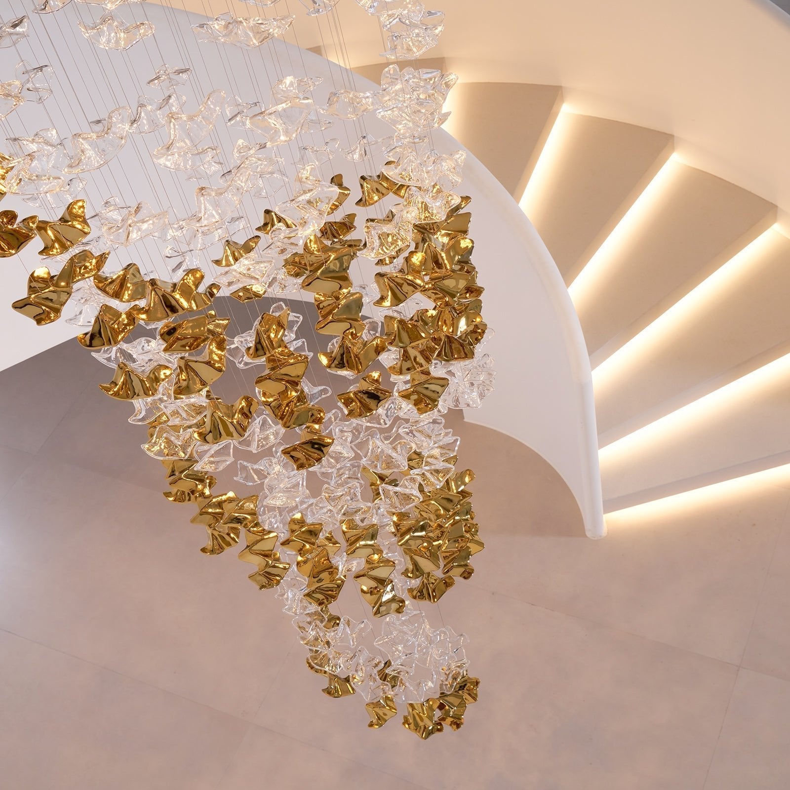 Cezorisra Luxury Brass Linear Chandelier - Blowlighting