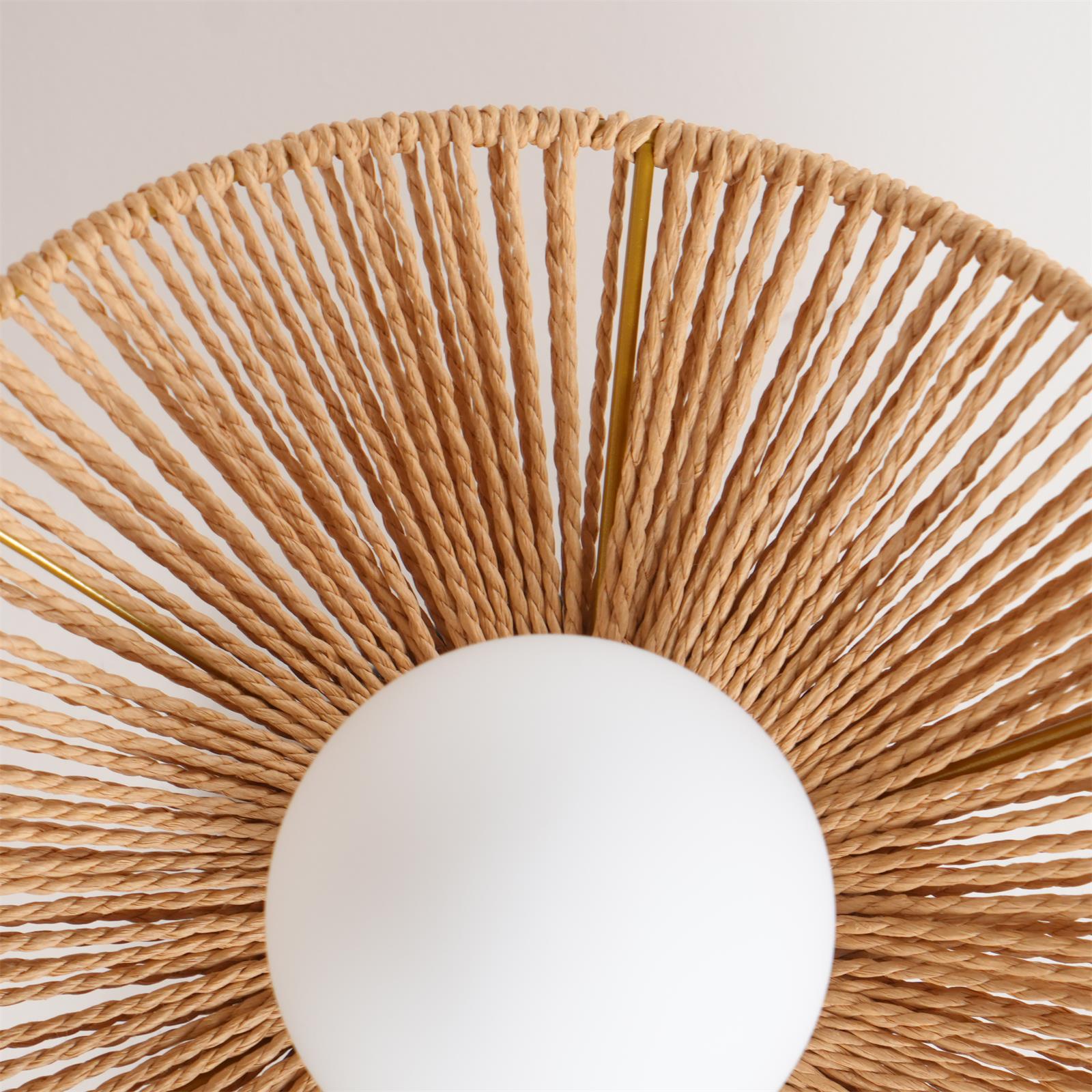 Fynora Woven Semi Flush Ceiling Light - Letslighting