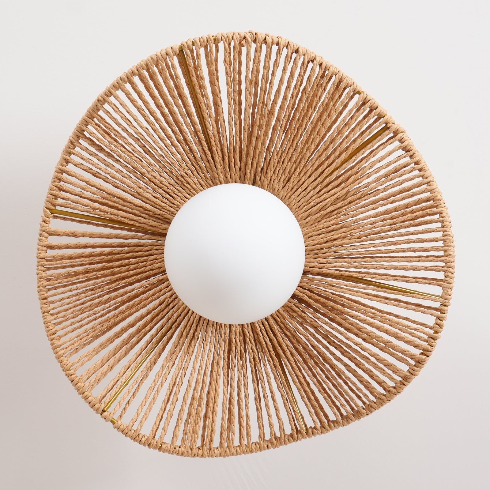 Fynora Woven Semi Flush Ceiling Light - Letslighting