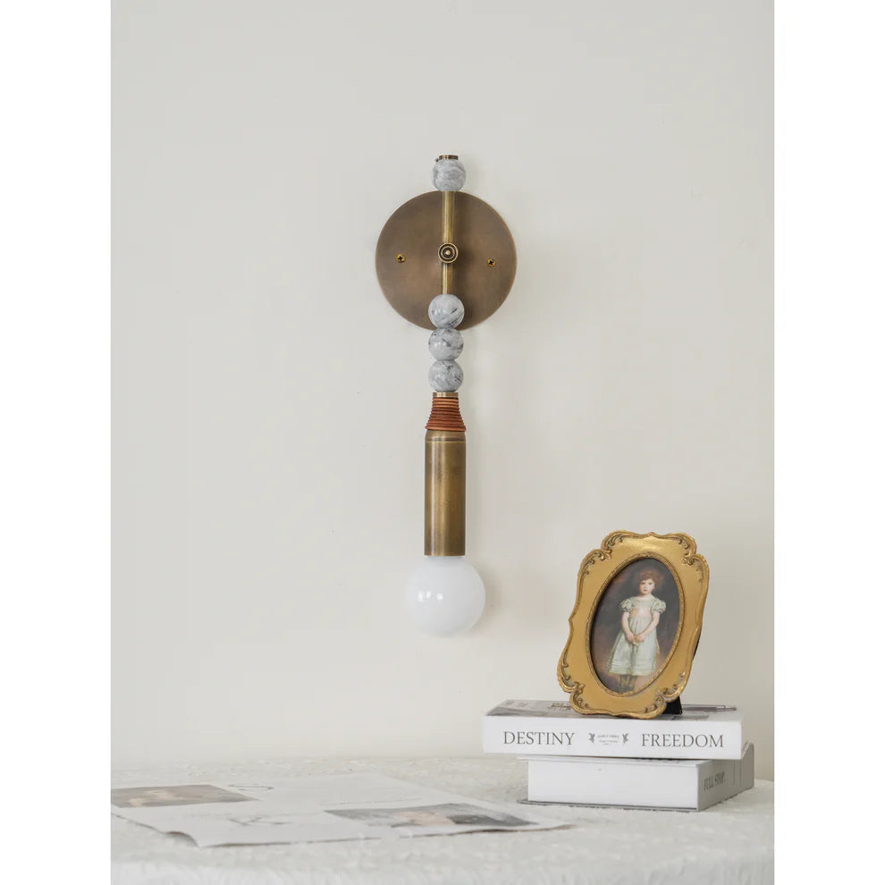 Epoch Vintage Unusual Marble Wall Light Fixture Bedroom Hallway