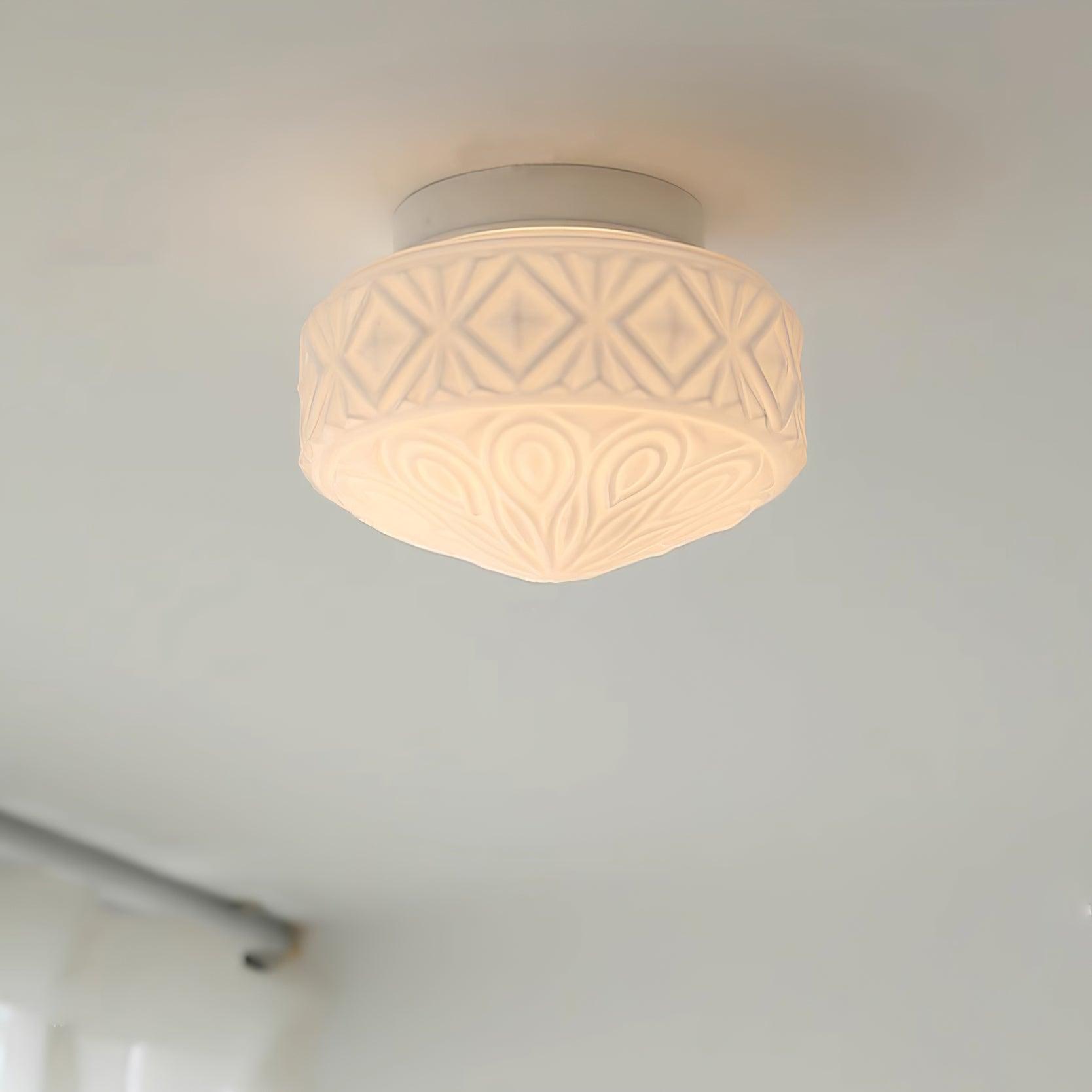 Evale Frosted Glass Flush Mount Ceiling Light - Letslighting